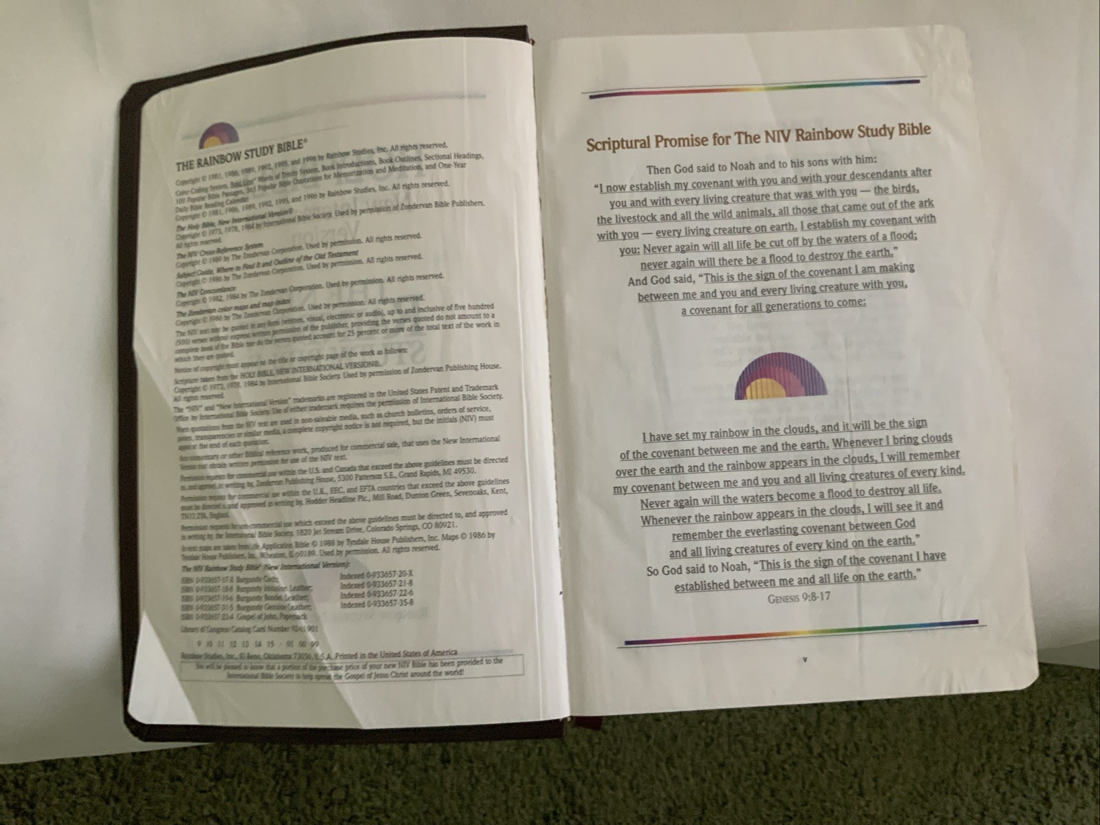 The NIV Rainbow Study Bible Bold Line Color Coded New Intl Version
