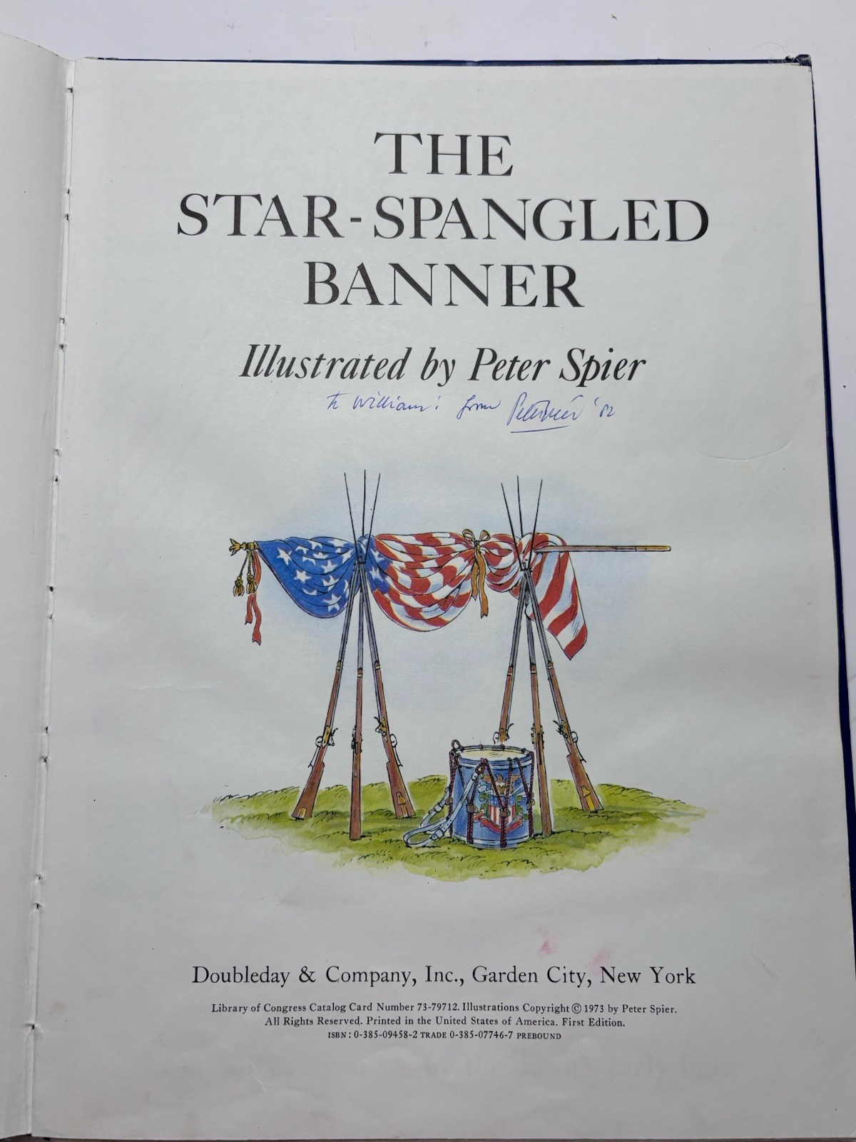 The Star-Spangled Banner by Peter Spier 1st Edition Inscribed by Author, HB