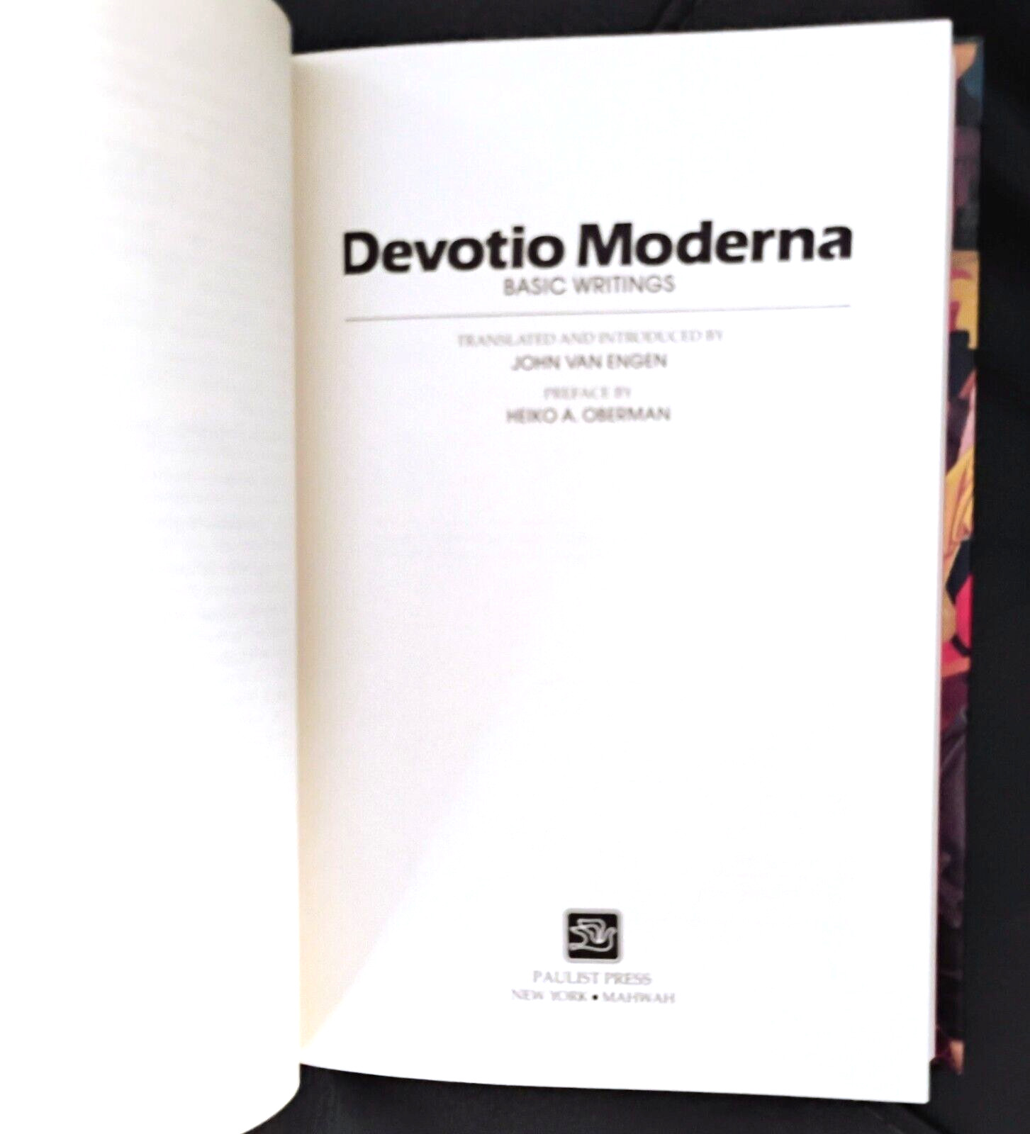 Devotio Moderna : Basic Writings by John Van Engen VG+ HC Paulist Press 1988