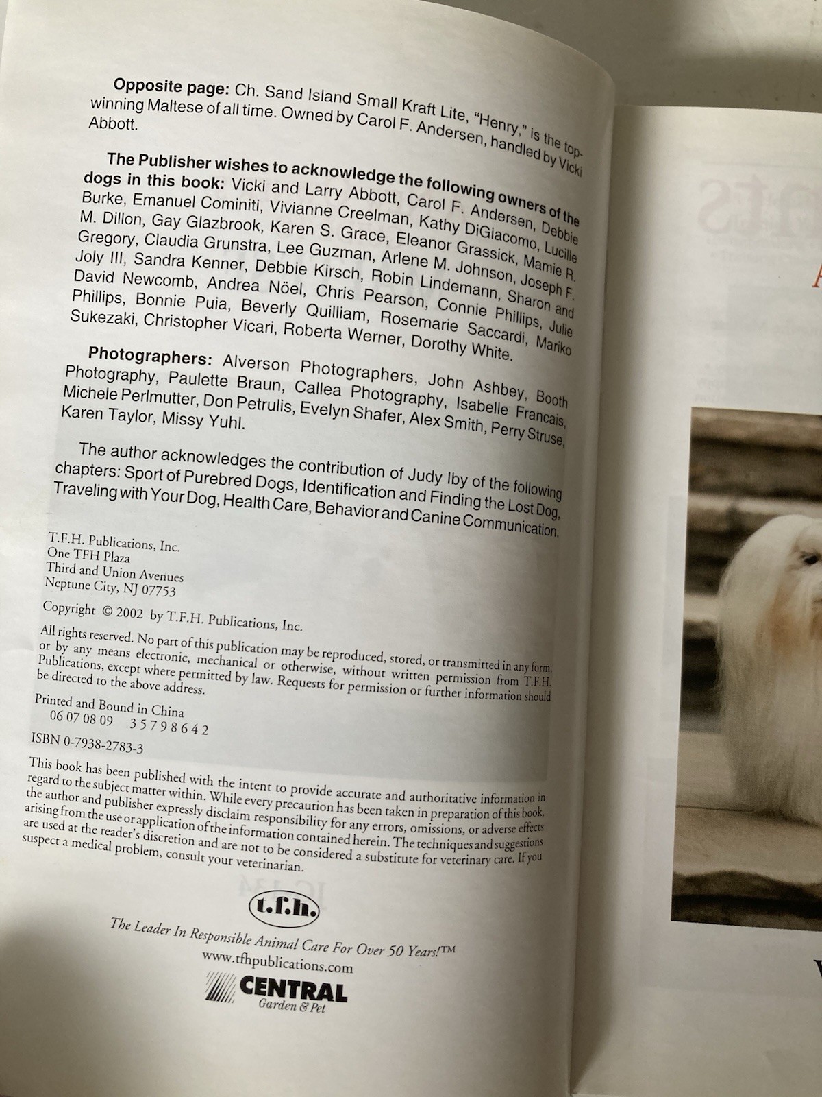 A New Owner’s Guide to Maltese by Vicki Abbott Hardcover Book