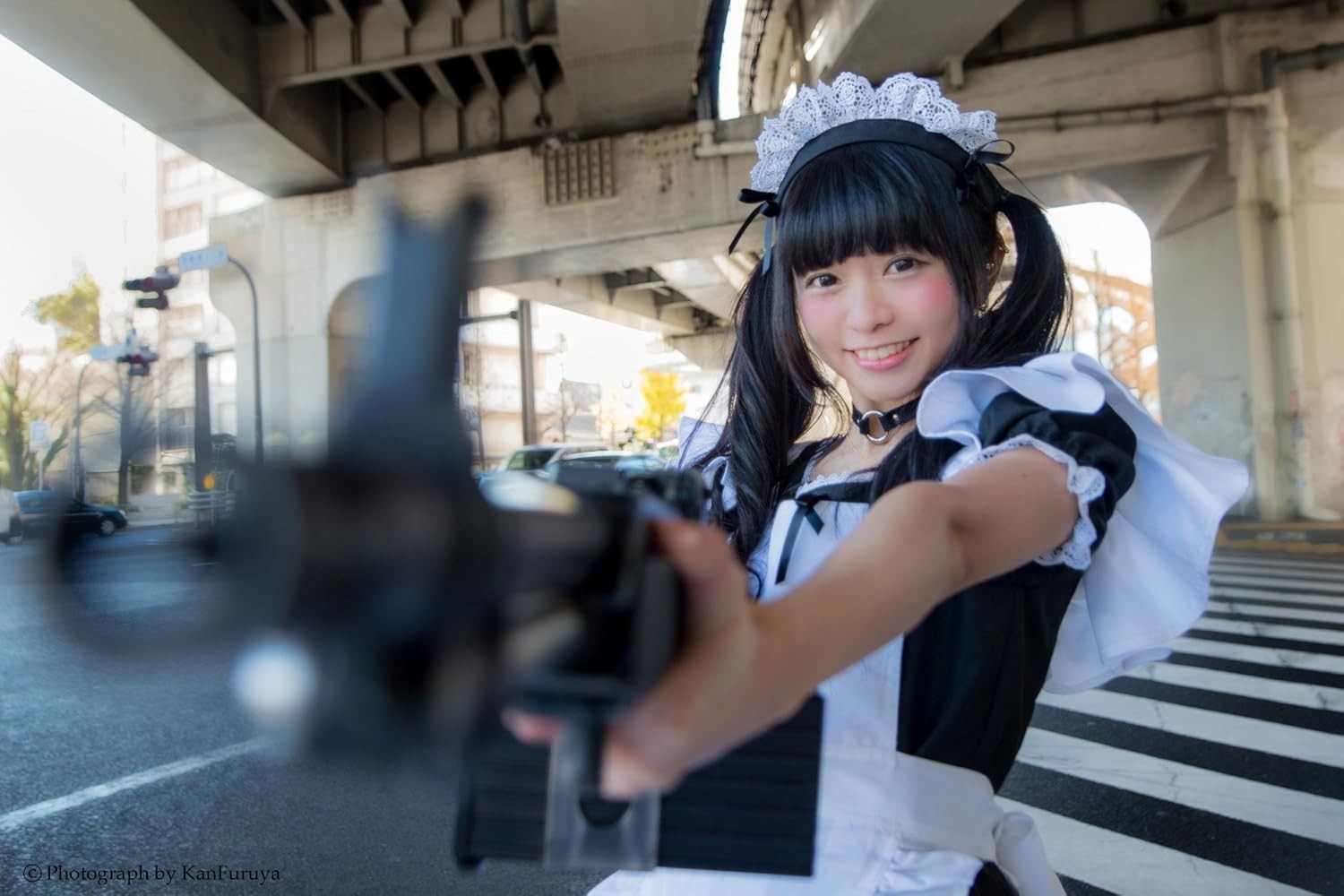 Photo Book TWINTAIL & MACHINE GUN Pigtails Uniform Cosplay Art 144×210mm 128p