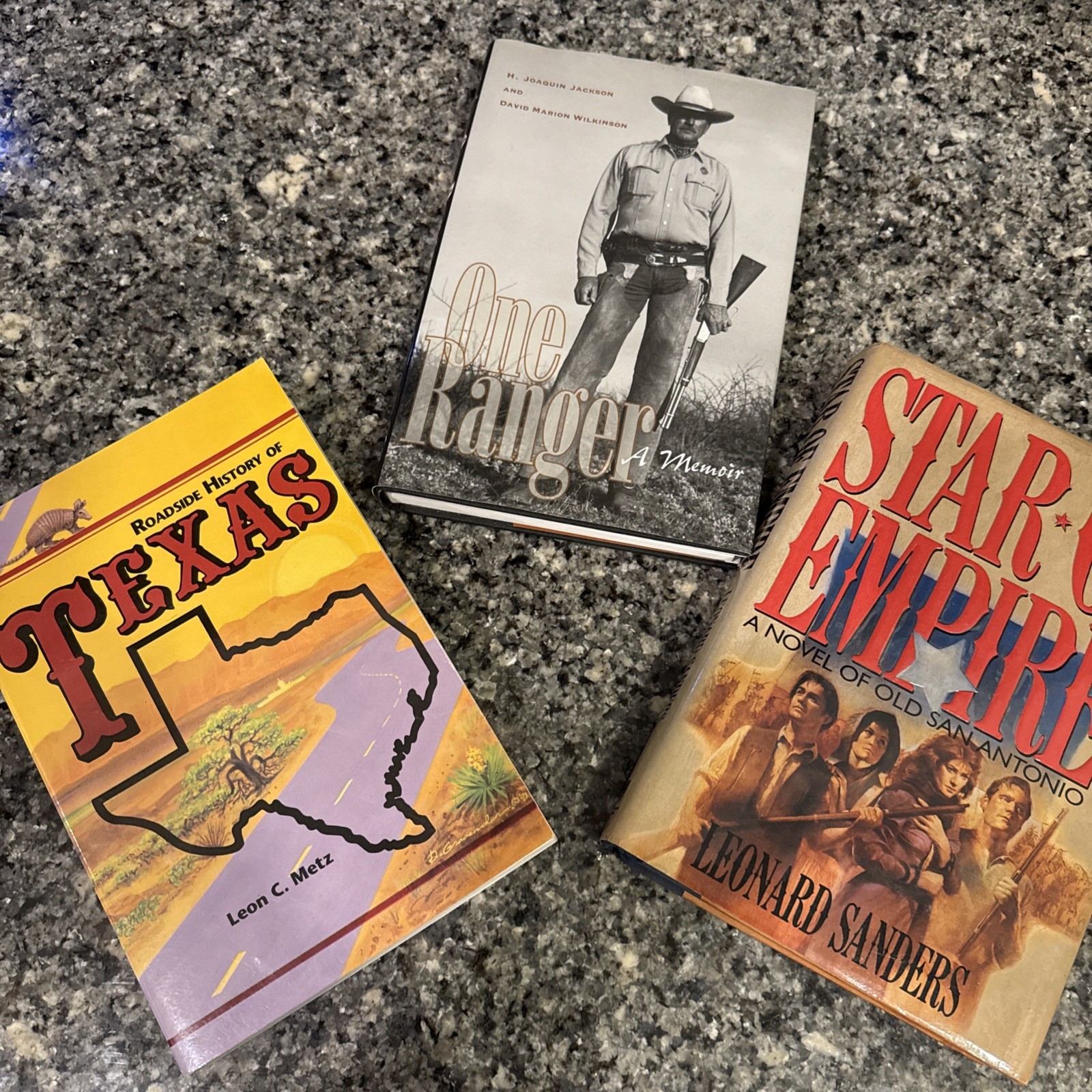 Texas Spirit 3 Book Lot One Ranger Memoir Roadside History Star Empire Western