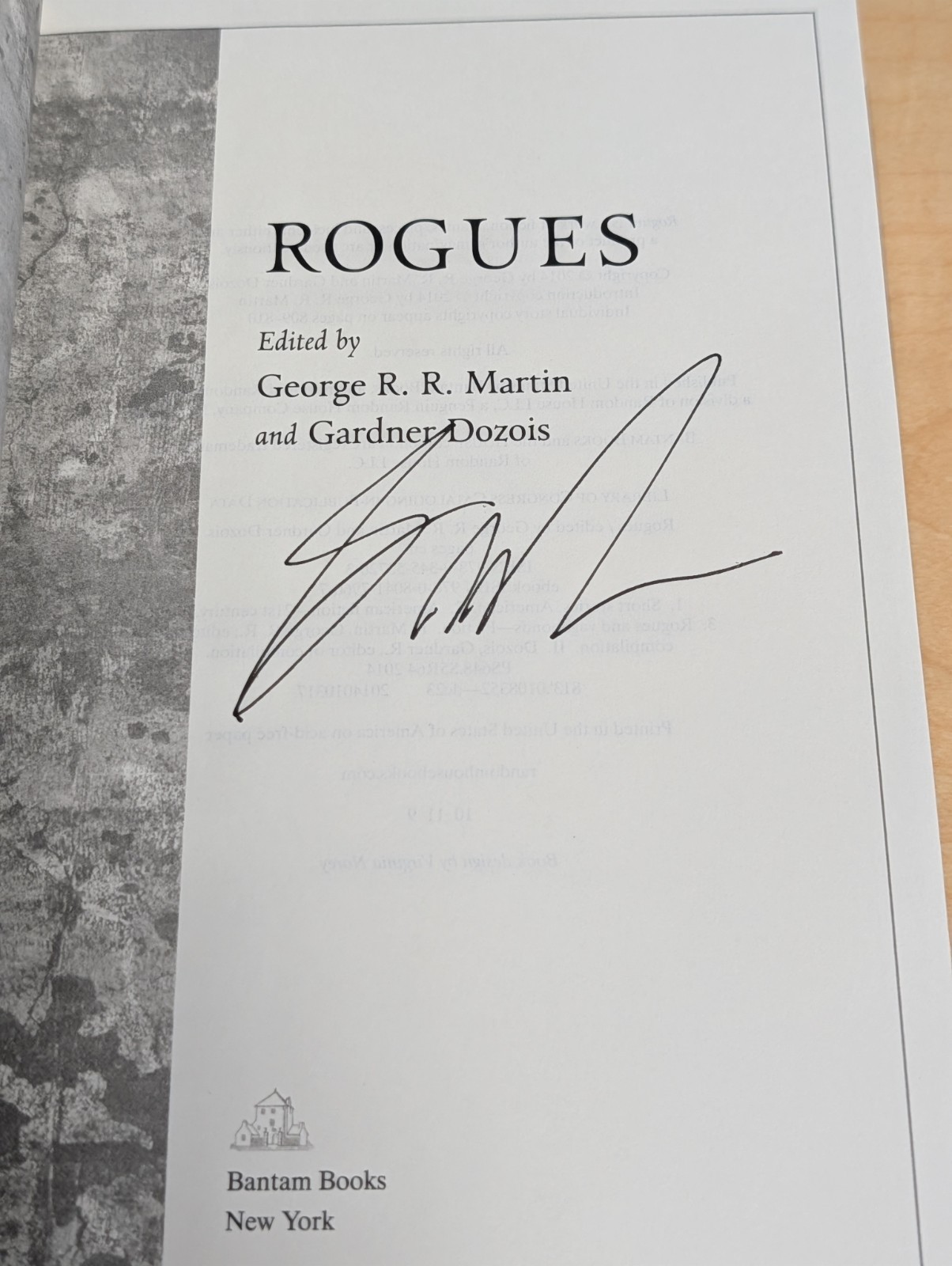 🗡️George RR Martin ROGUES Signed Bantam Hardcover Anthology 1st Appearance