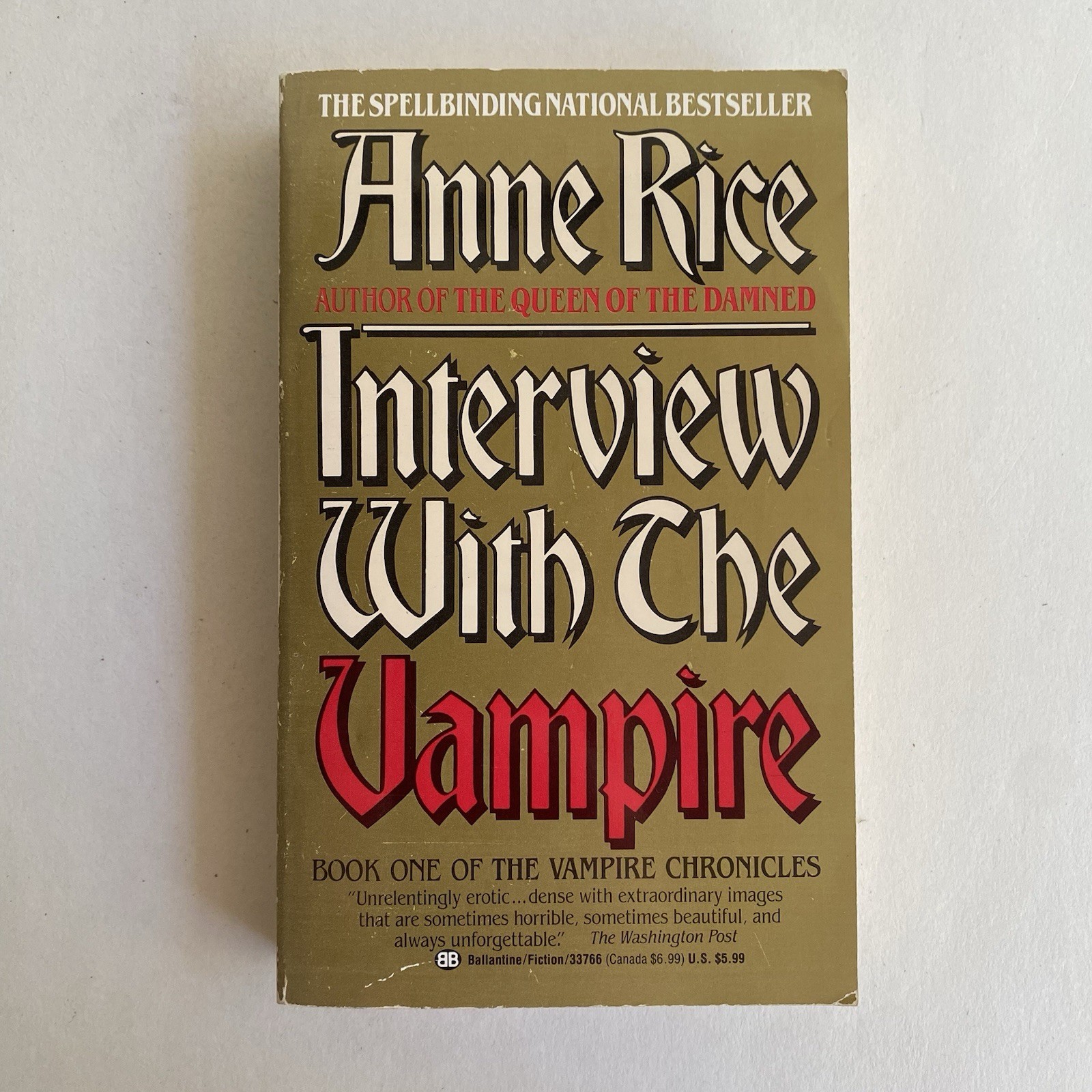 Interview with the Vampire by Anne Rice (1977/1992) Ballantine IWTV #1
