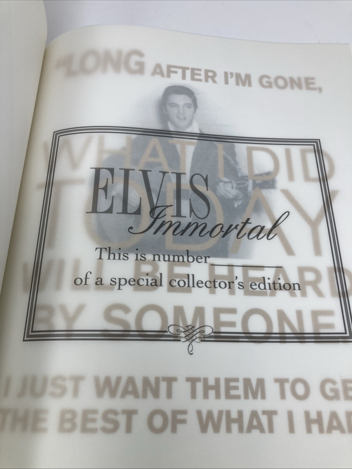 Elvis Immortal Leather Bound Hardback Special Collectors Edition 1997 Book