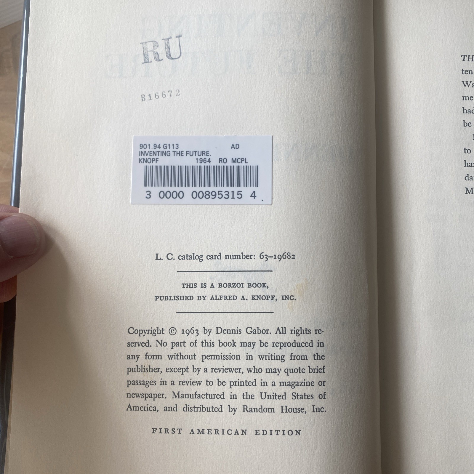 Inventing The Future (FIRST AMERICAN EDITION)