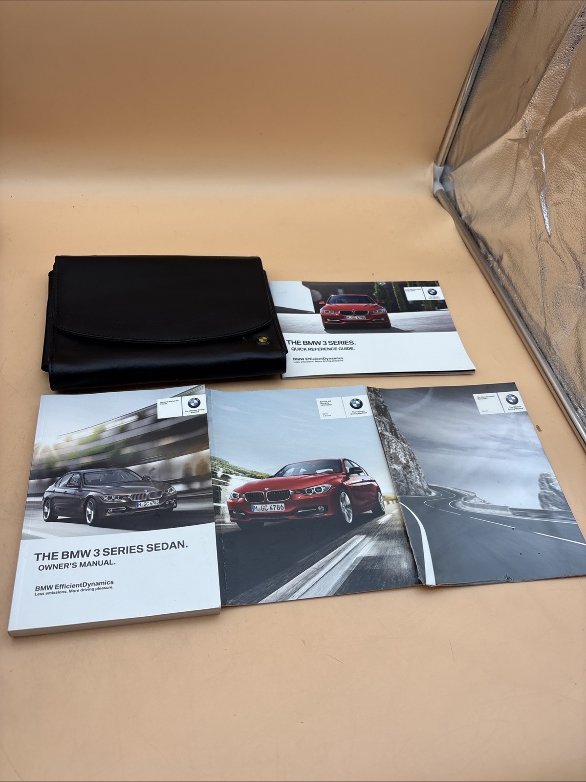 2012 BMW 3 Series Sedan Owners Manual Quick Reference Guide With Case Included