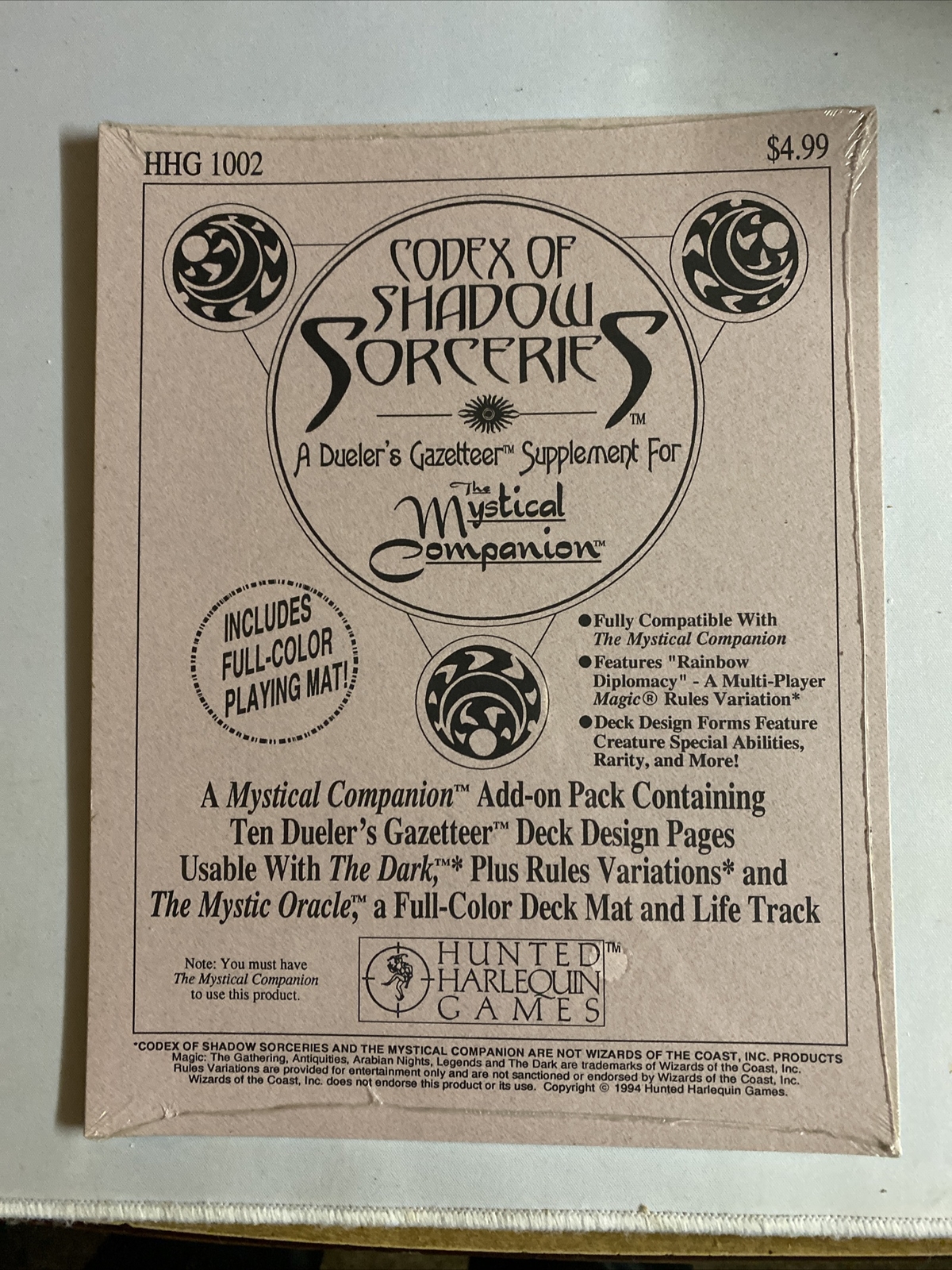 Codex Of Shadow Sorceries Mystical Companion Supplement NEW SEALED HHG 1002 MTG
