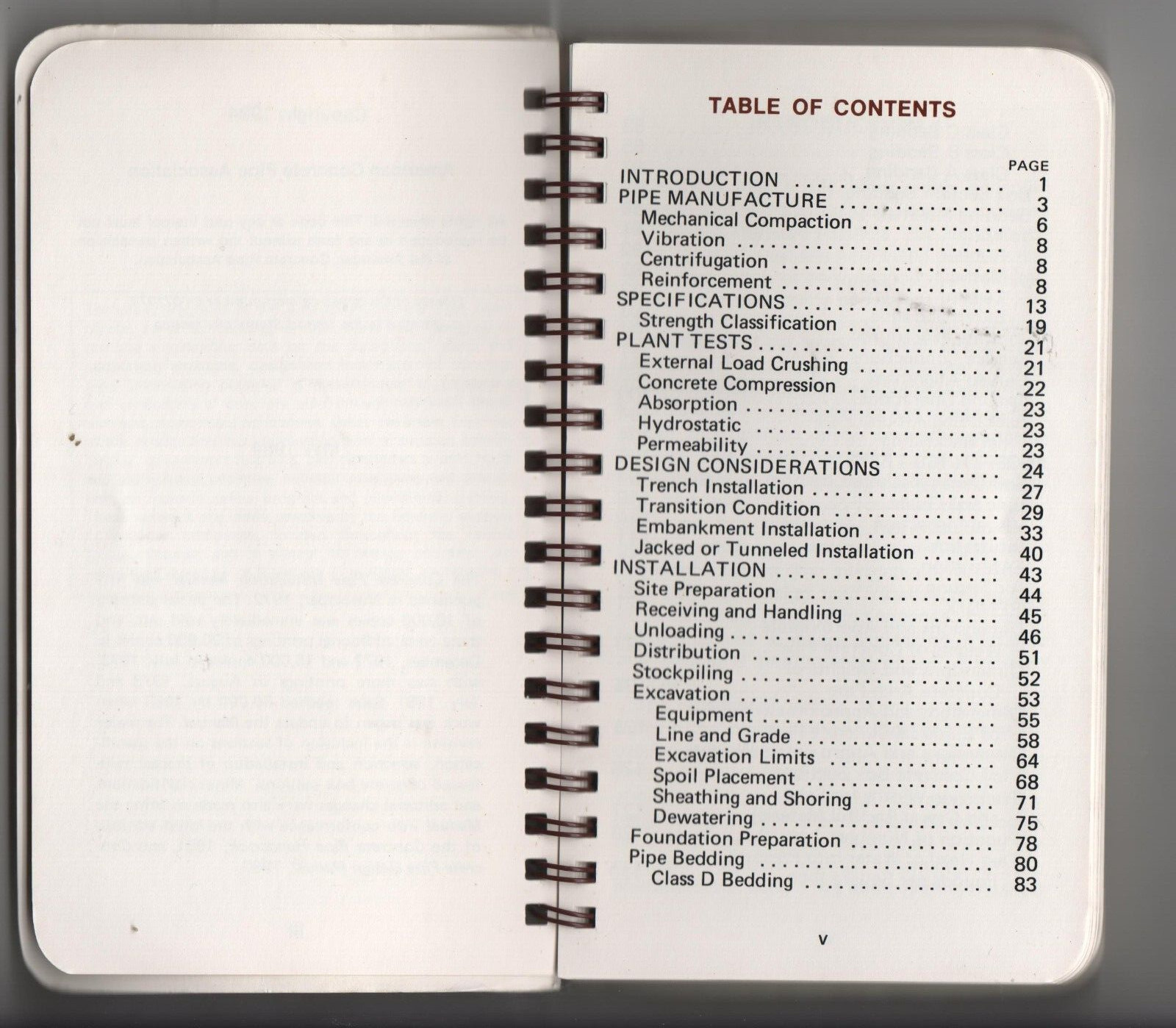 Concrete Pipe Installation Manual 1984 American Concrete Pipe Assn. 129 pages