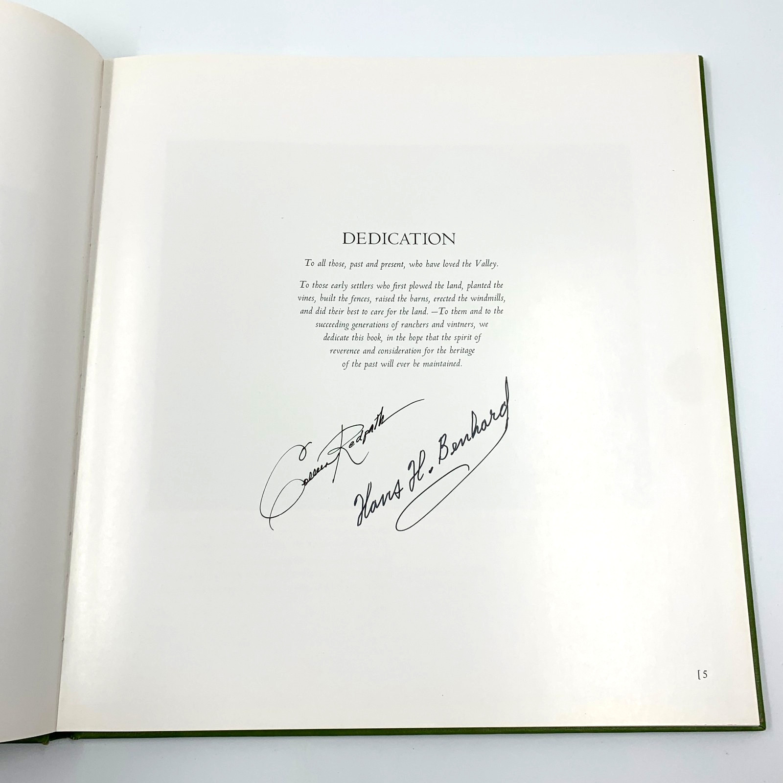 Valley Profiles – by Hans Benhard & Colleen Redpath – SIGNED Vintage HC 1977