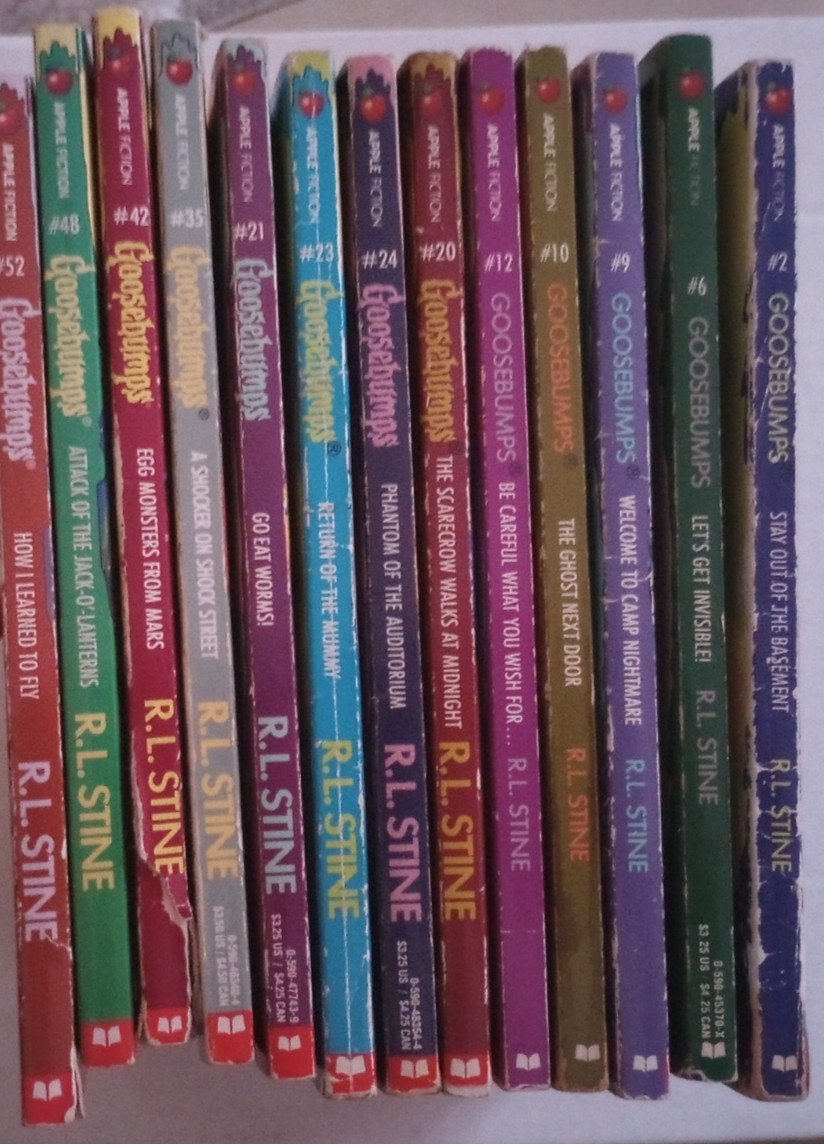 Goosebumps 13 Book Lot R.L. Stine #2 6 9 10 12 20 21 23 24 35 42 48 52 VTG Apple