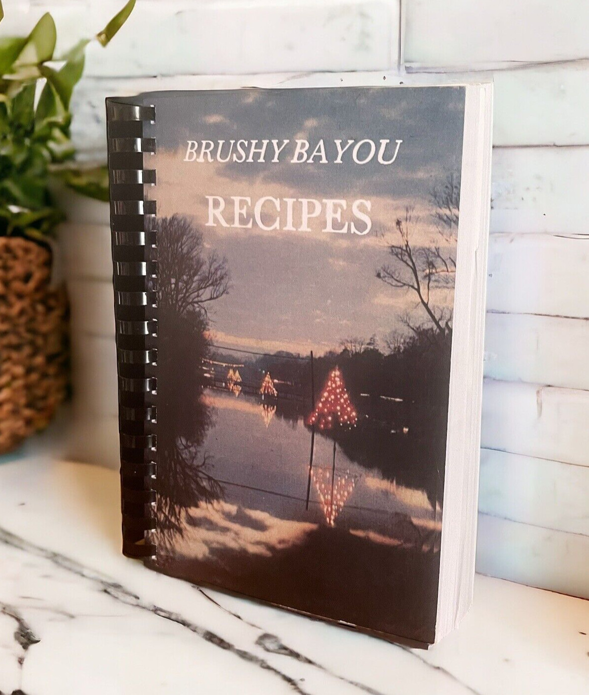 Vintage Brushy Bayou Recipes Cookbook Tallulah Louisiana 582 page Cottagecore