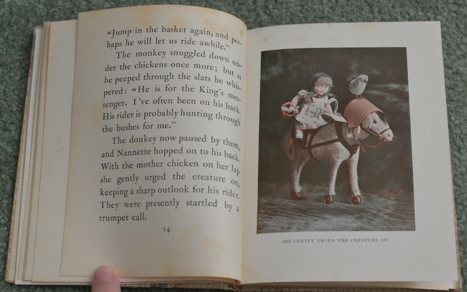 Nannette & Baby Monkey~Josephine Scribner Gates~vintage~1914~illustrated~RARE VG