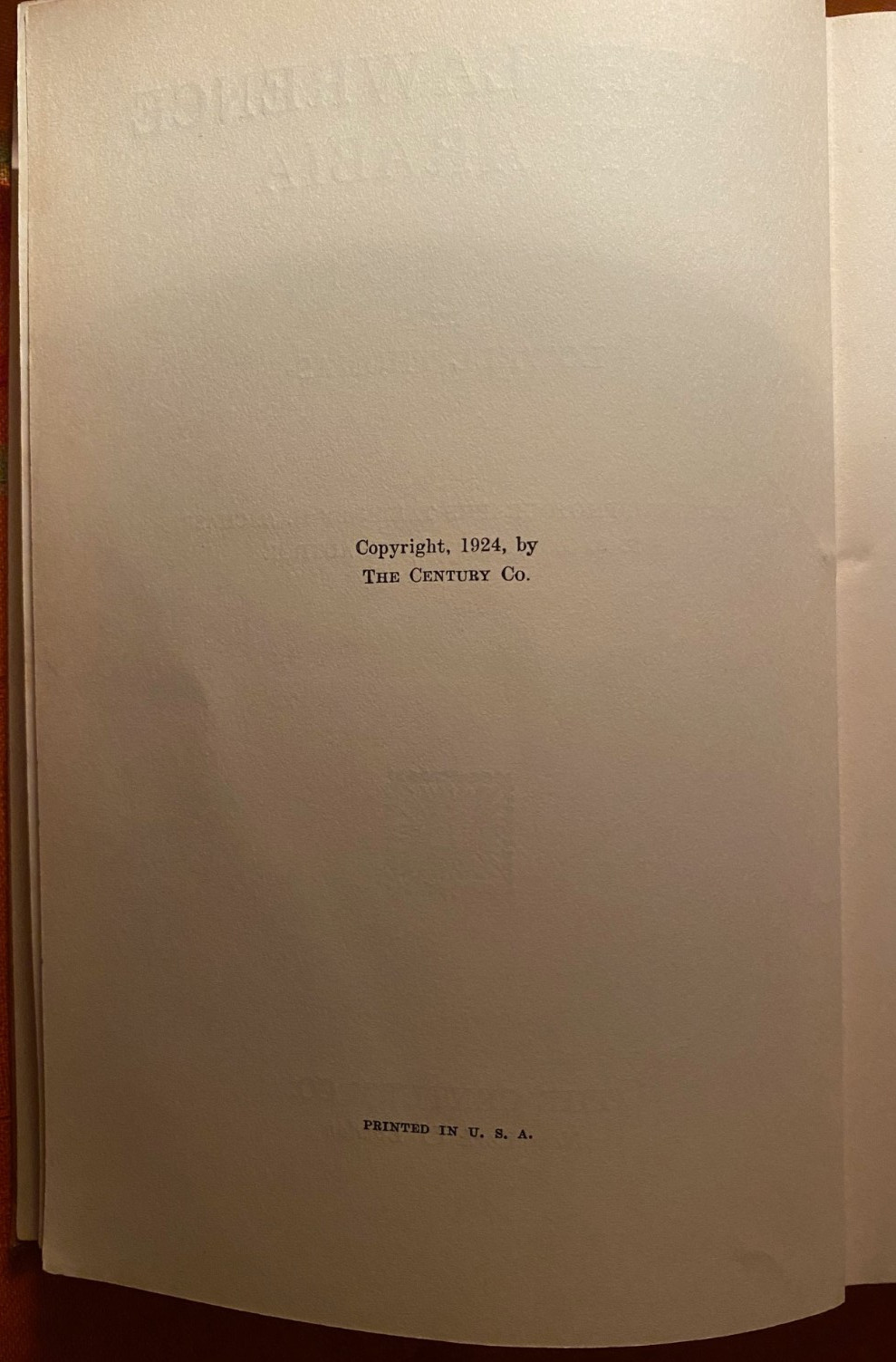 “With Lawrence in Arabia” by Lowell Thomas 1924 HC WWI Middle East Biography