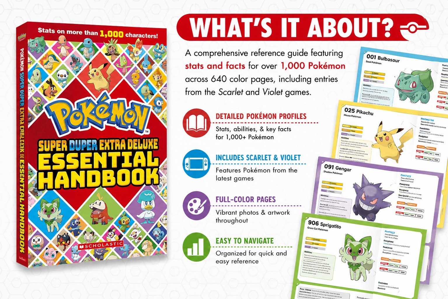 Pokemon Essential Handbook Encyclopedia Scarlet Violet 640 Pages 2024 New