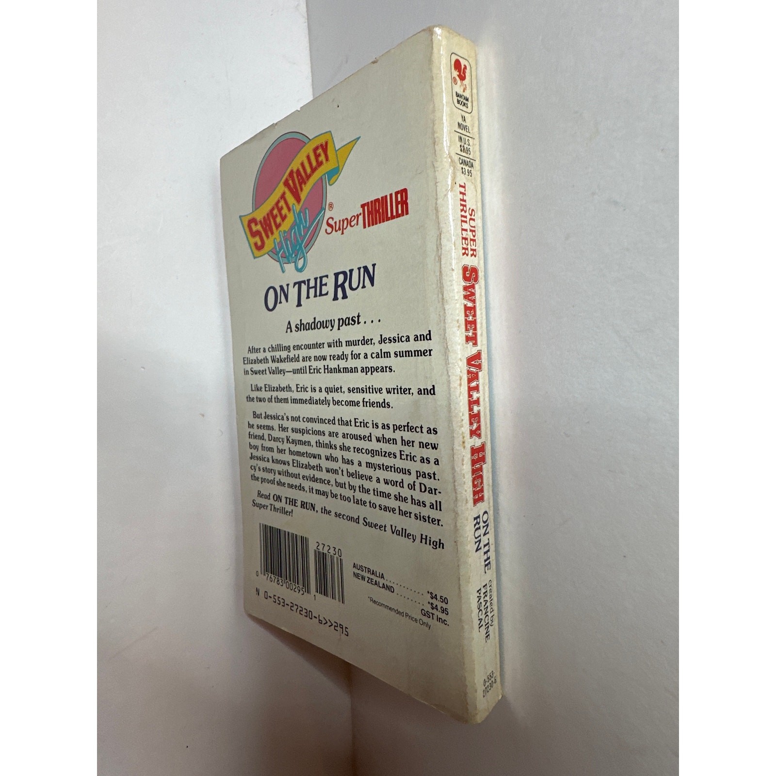Sweet Valley High Super Thriller First Edition First Print Book On The Run