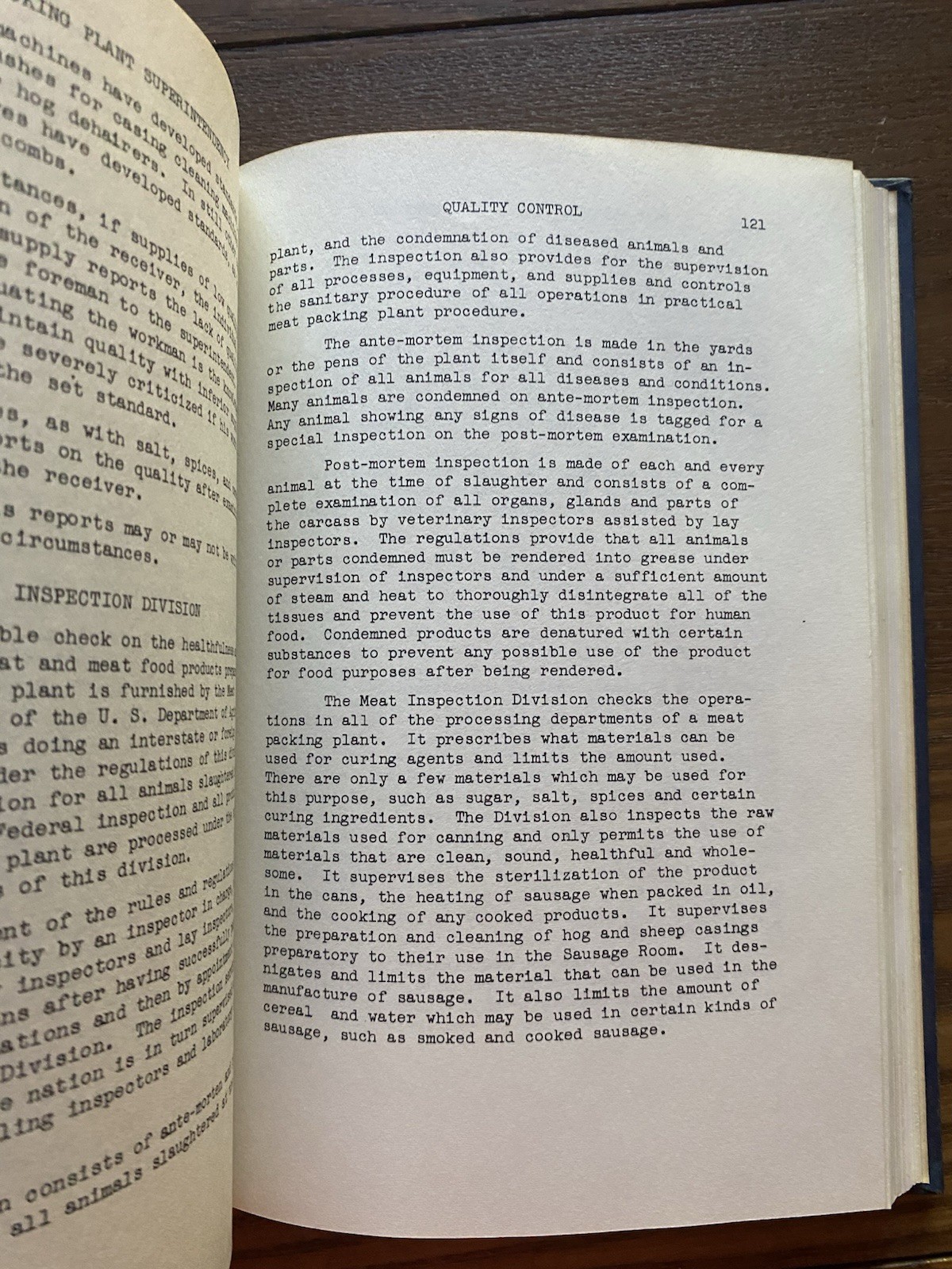 Meat Packing Plant Superintendency 3rd Revised Ed 1955 Hardcover