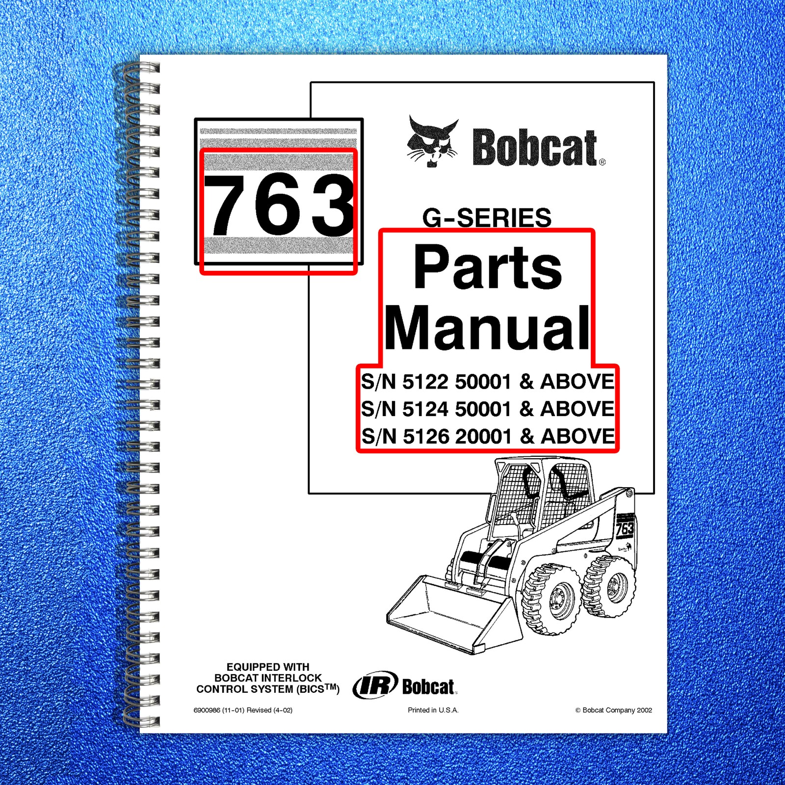 BOBCAT 763 G-Series Parts Manual SN 512250001 512450001 512620001 Up – BOUND