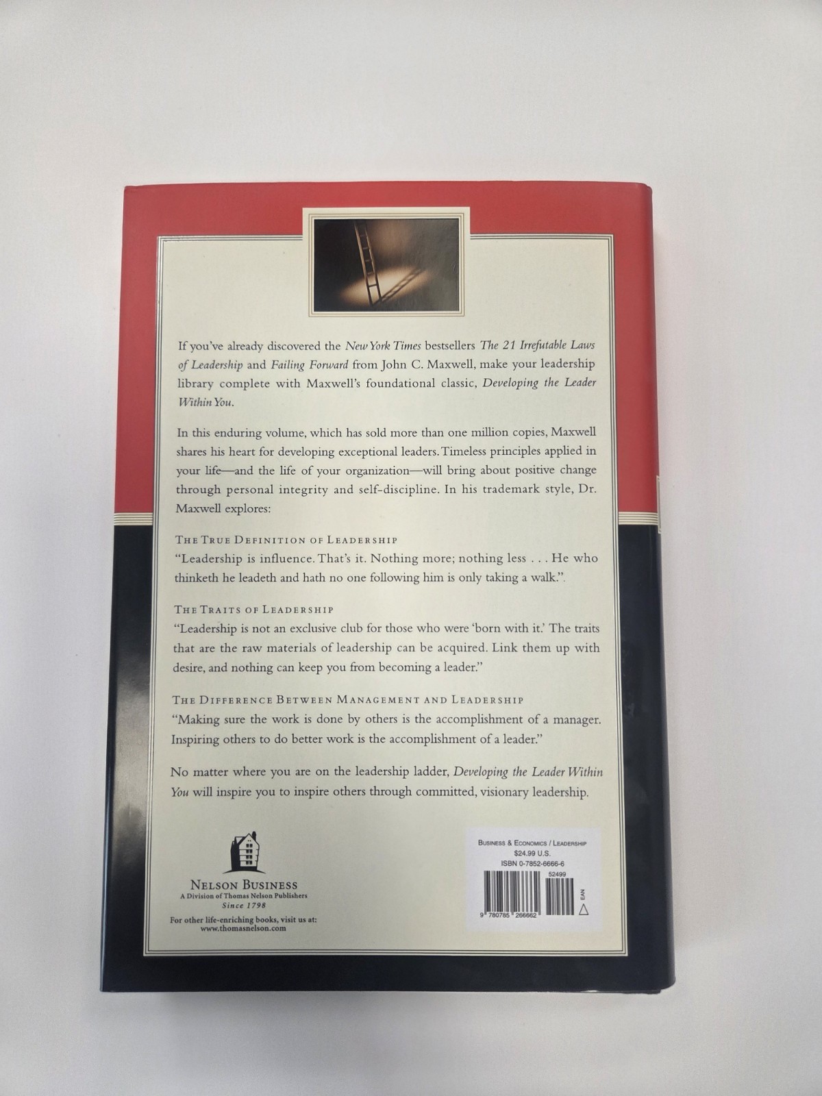 Developing the Leader Within You John C. Maxwell Hardcover w/DJ OG Version