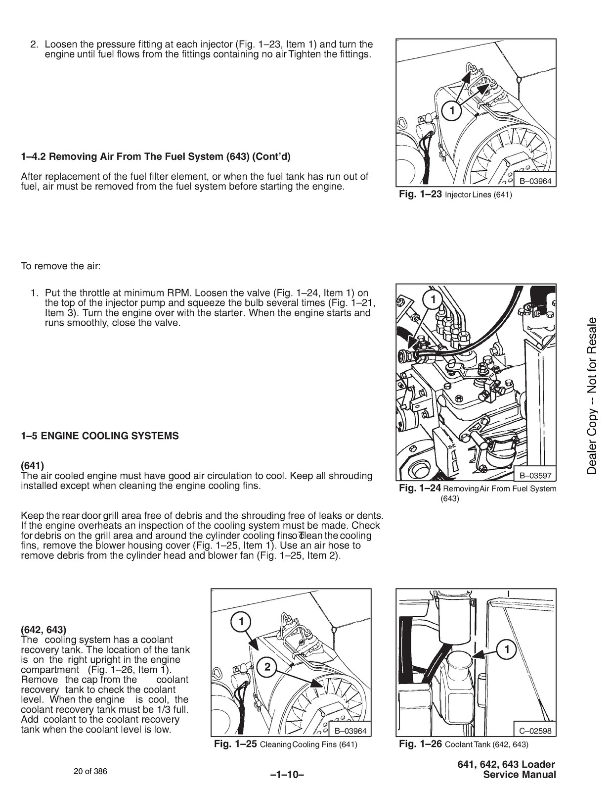 BOBCAT 641 642 643 H Series Skid Steer Loader Service Manual 1996, FOLDOUTS