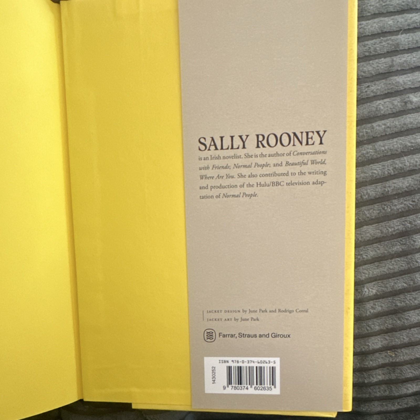 Farrar, Straus & Giroux Intermezzo Sally Rooney 2024 Hardcover Fiction Novel