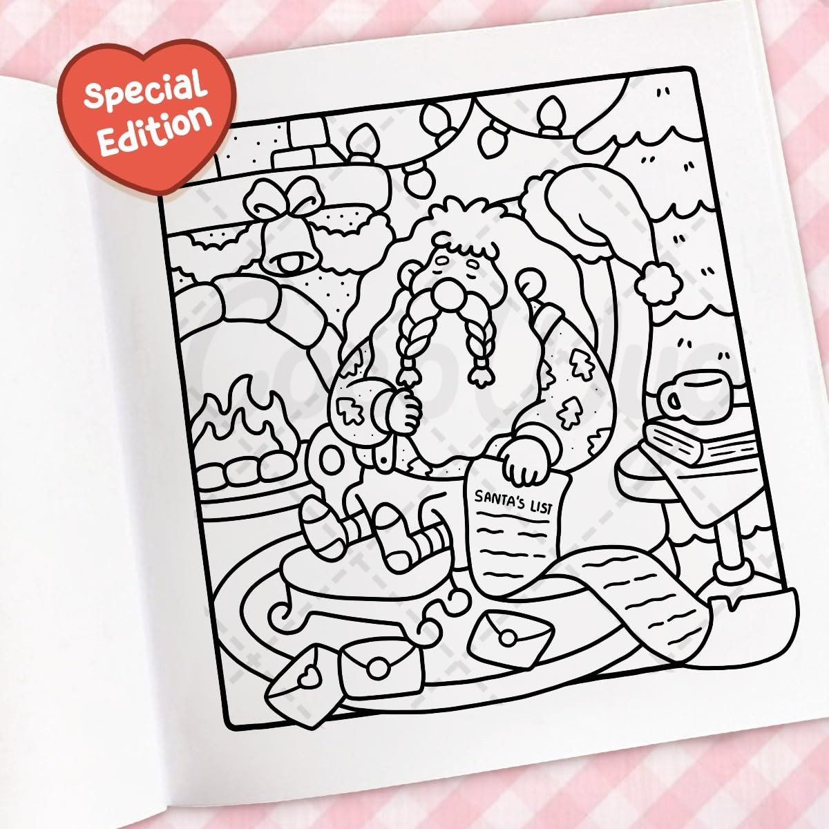 Cozy Christmas: Coloring Book for Adults and Kids (Cozy Spaces Coloring)