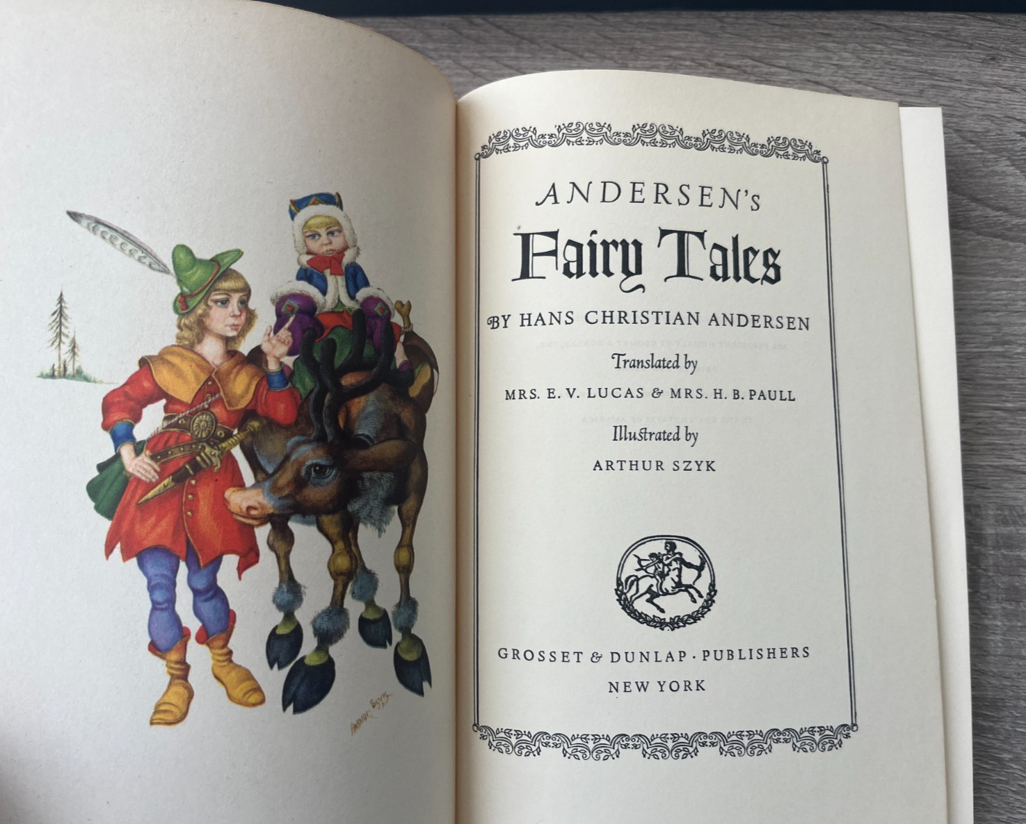 Andersen’s Fairy Tales by Hans Christian Andersen Grosset HC 1945 Illus Szyk