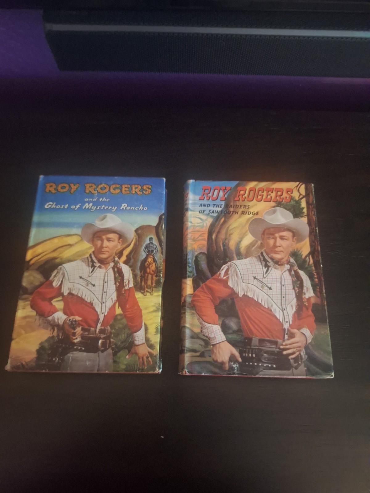 ROY ROGERS Books Ghost of Mystery Rancho & The Raiders of Sawtooth Ridge (2)