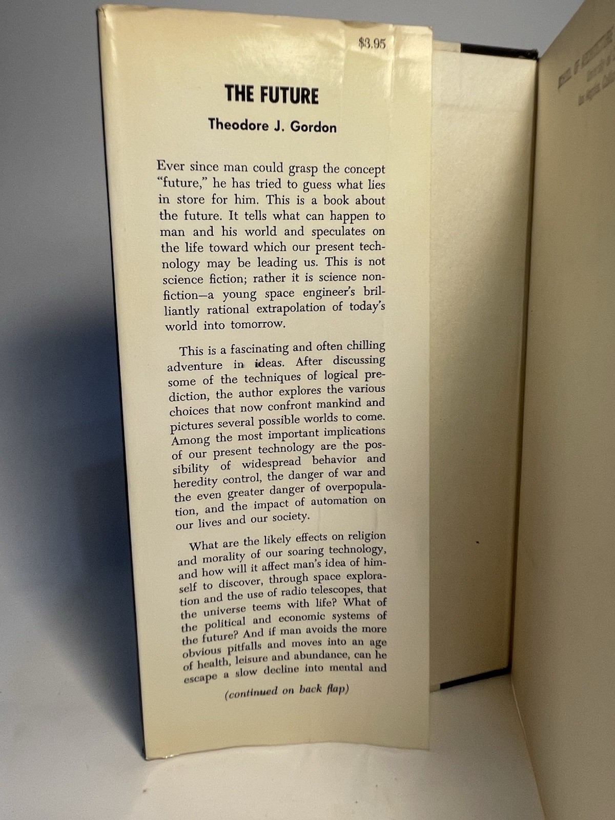 The Future by Theodore Gordon. 1965, St. Martin’s Press. Sociology, Technology