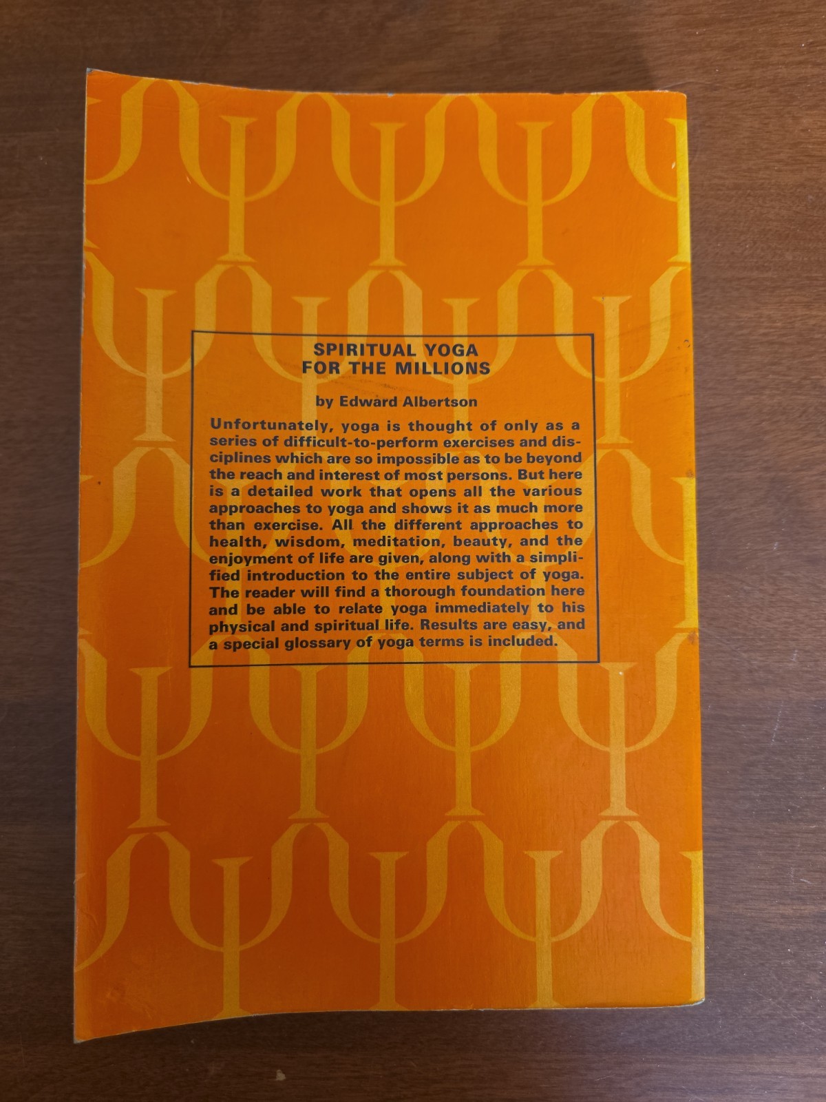 Spiritual Yoga for the Millions by Edward Albertson – Vintage (1969) Paperback