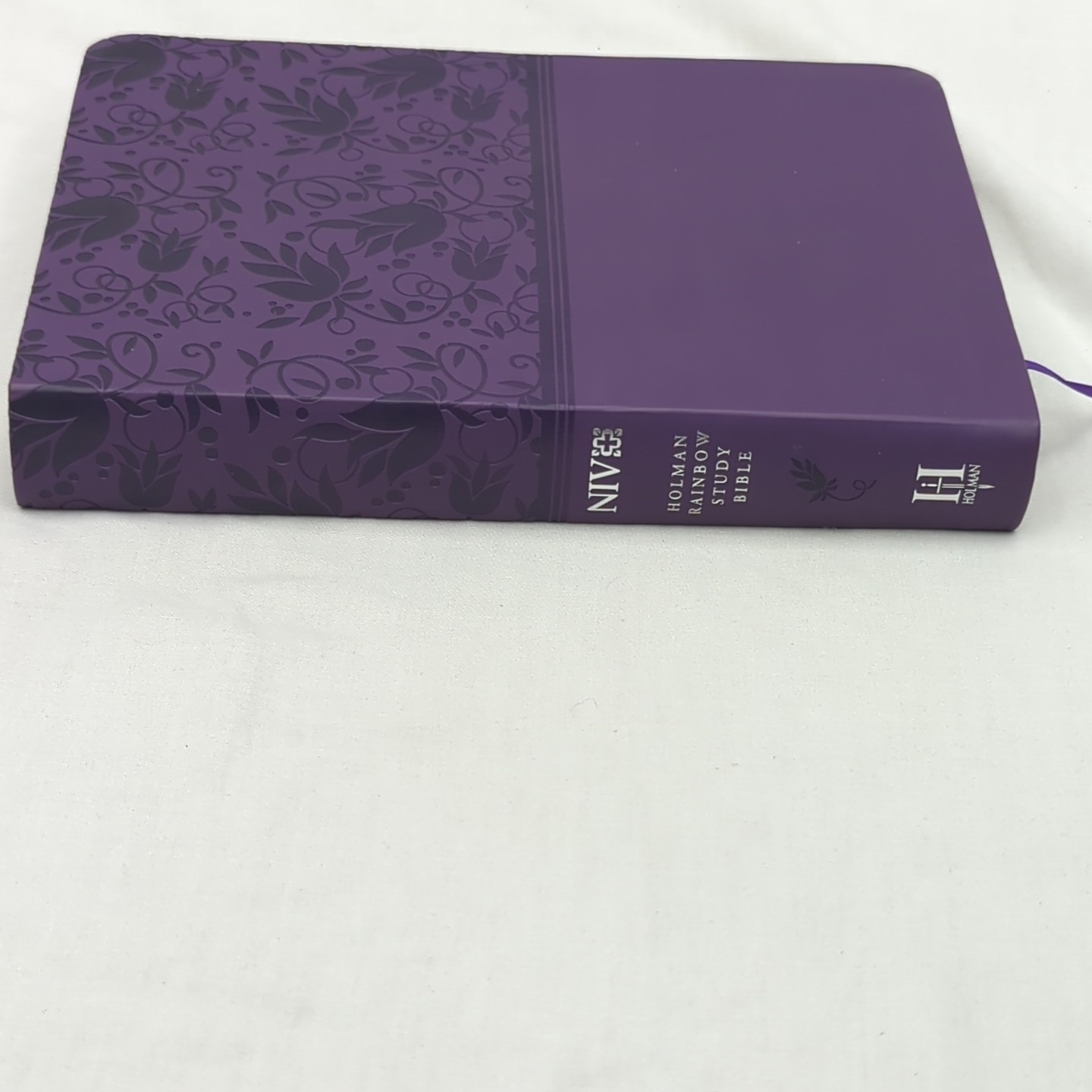 NIV Rainbow Study Bible Purple Lavender LeatherTouch Bold Line Holman Christian