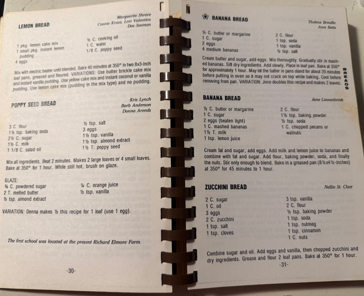 Beaman United Methodist Church Cookbook 1991 Beaman Iowa IA Kolache