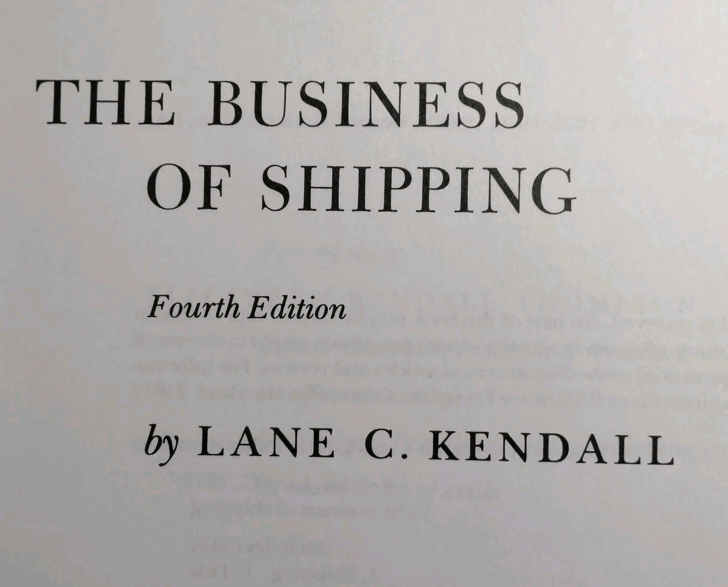 The Business of Shipping 4th Edition Kendall 1983 Vtg Merchant Marine Maritime