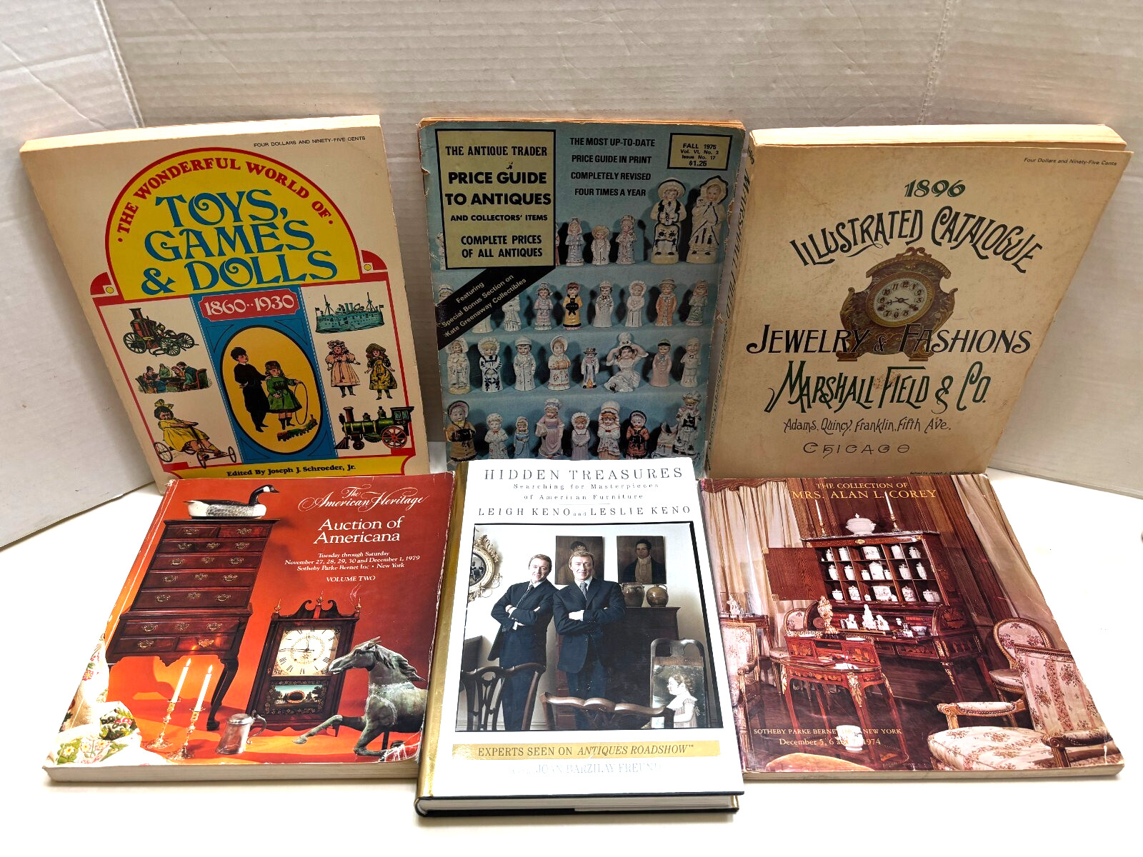Lot of 6 Books Hidden Treasures Toys Games Dolls Jewelry Fashion Catalogue