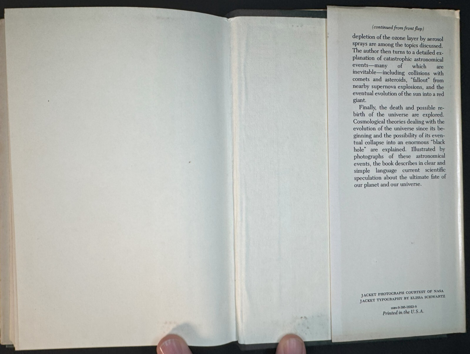 The End of the World 1980 HC/DJ 1st Edition Richard Morris Anchor Press Edition