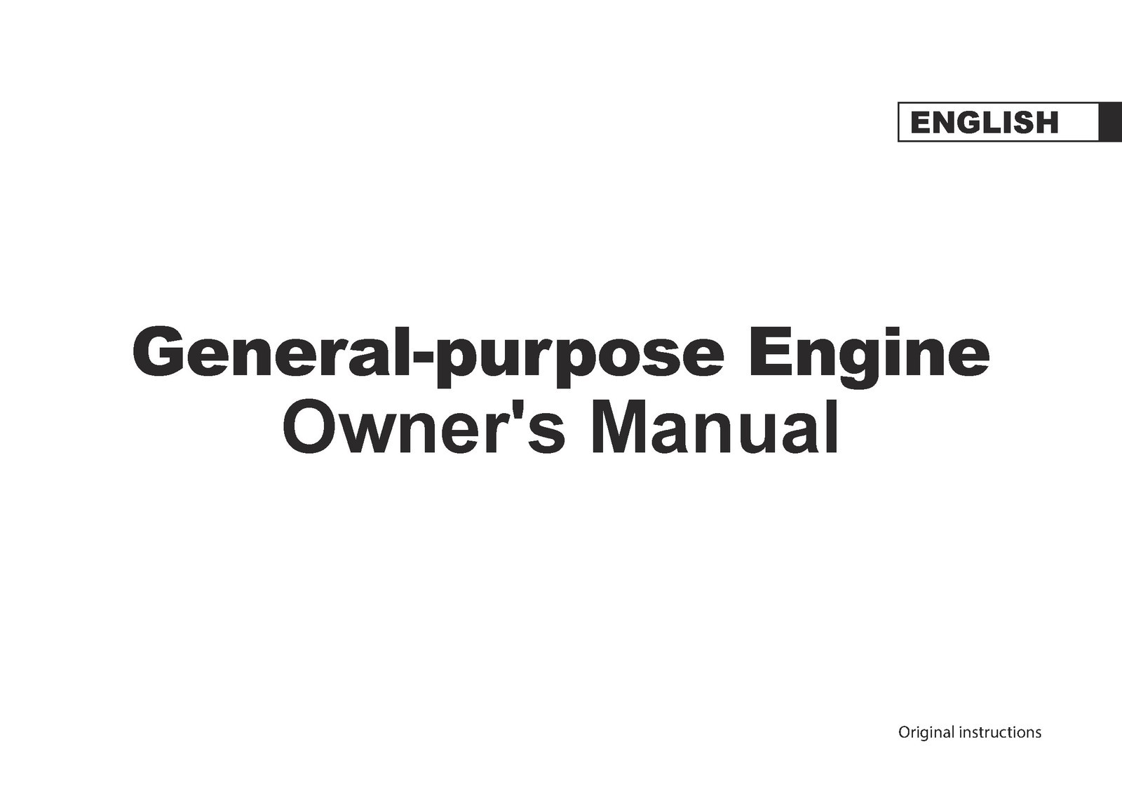 KAWASAKI General Purpose Engine Owners Manual EXTRA-DUTY SPIRAL SECURED, TOUGH J