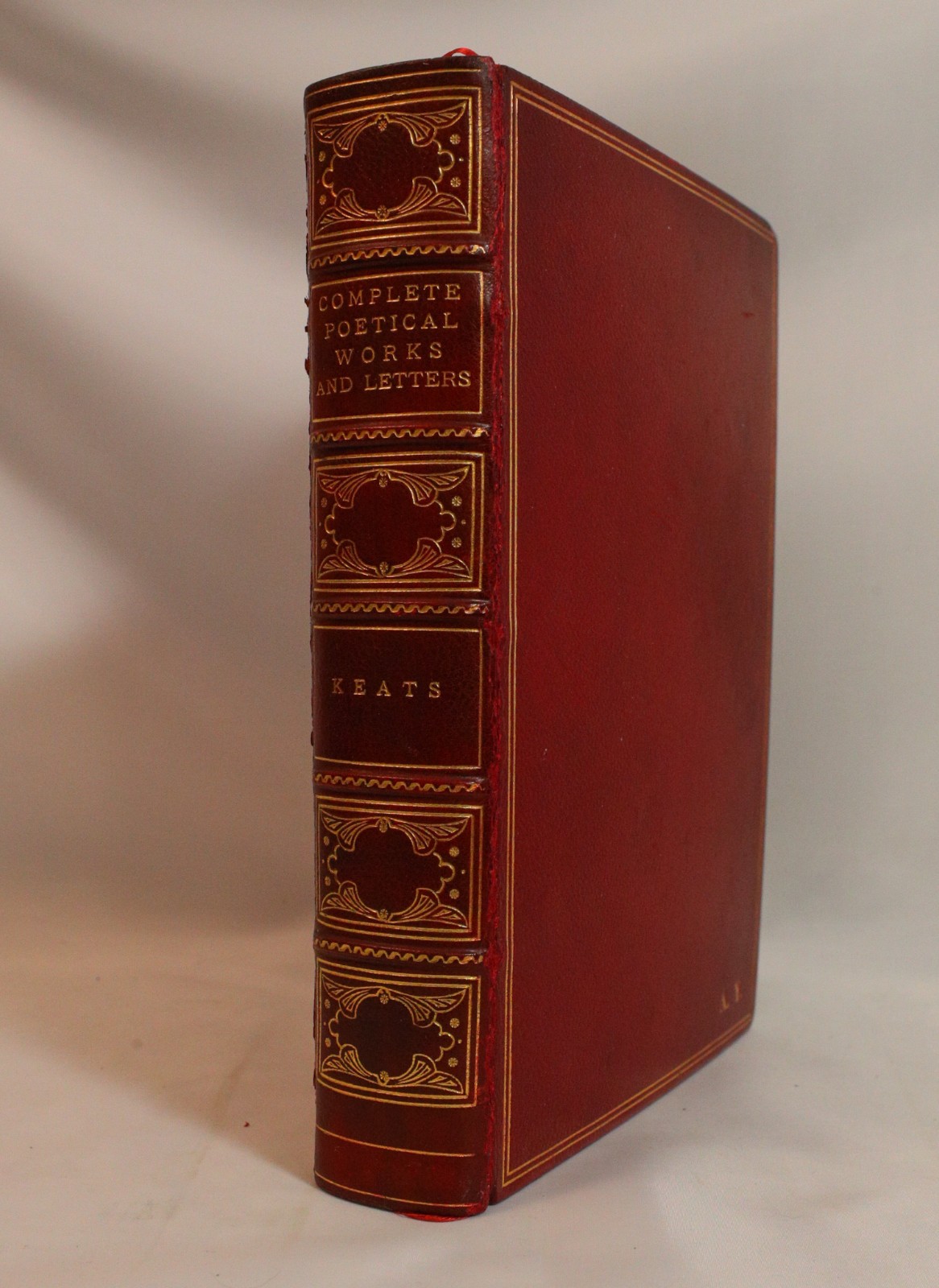 [SH13] 1899 Fine Leather Binding by Zucker Gilt. Keats Poetical Works & Letters
