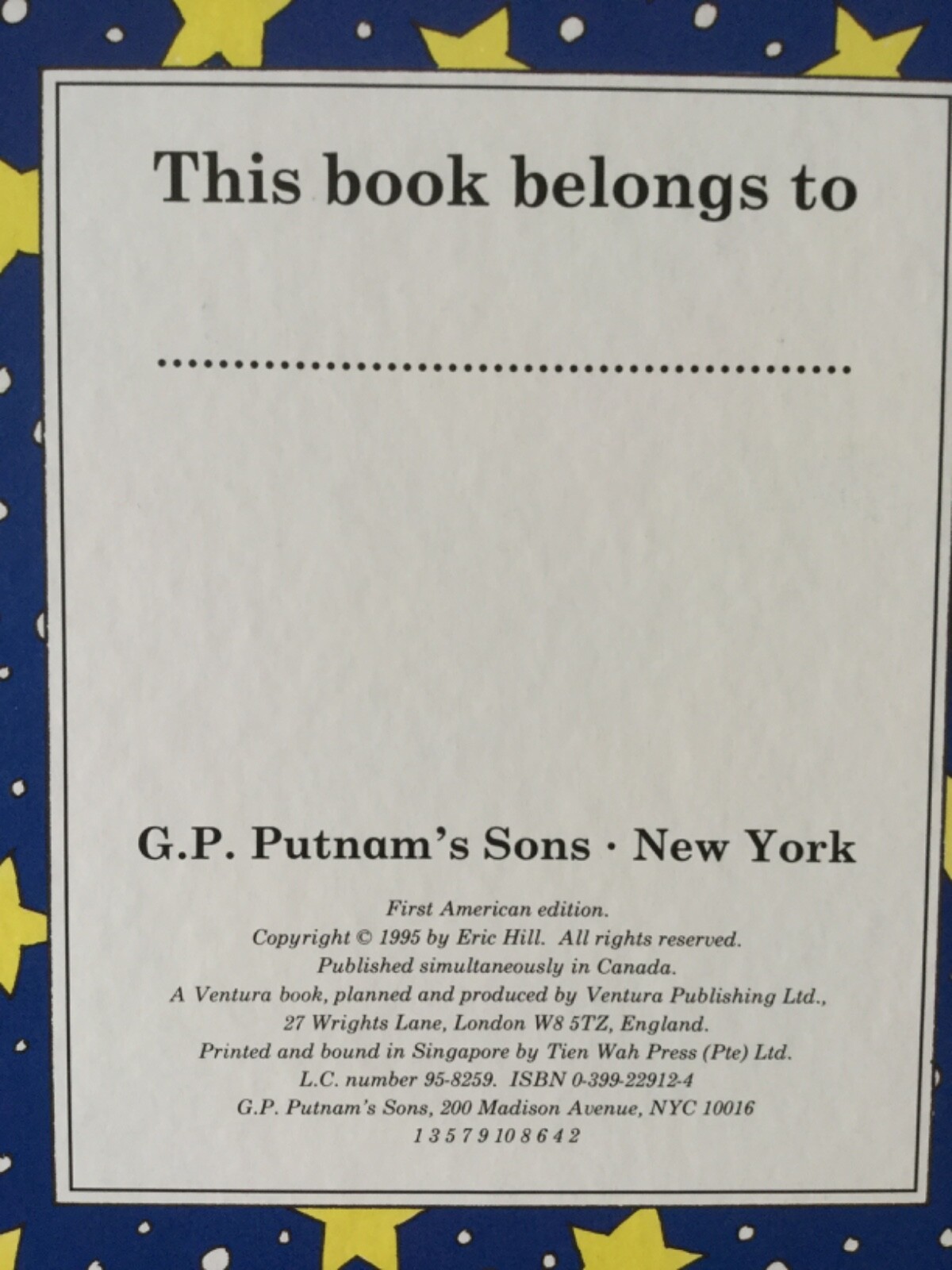 Spot’s Magical Christmas by Eric Hill, H/c 1st American Ed 1995 Brand New!