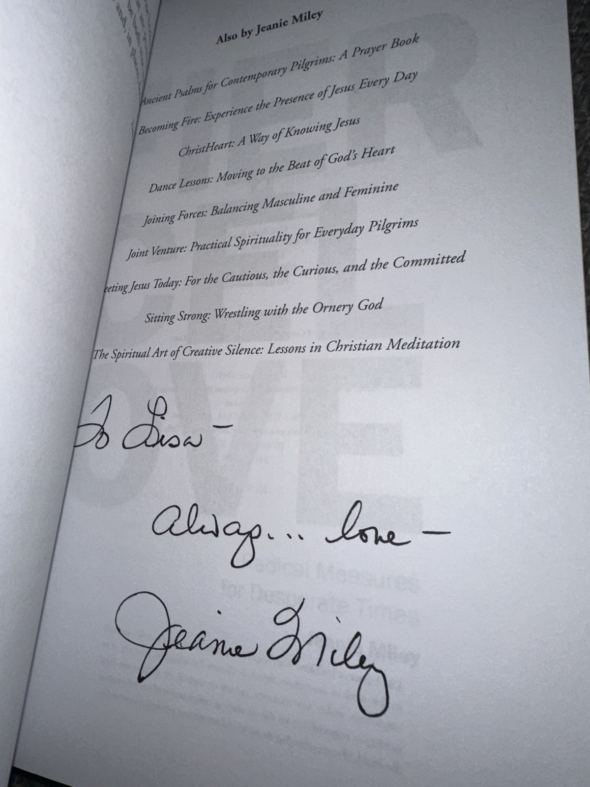 Fierce Love: Radical Measures for Desperate Times by Miley, Autographed