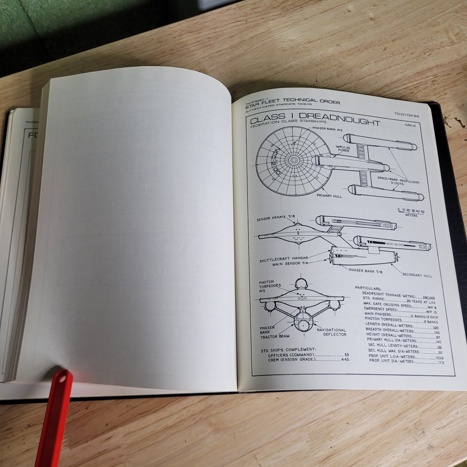 Star Trek Star Fleet Technical Manual Franz Joseph Ballantine Books 1975 1979