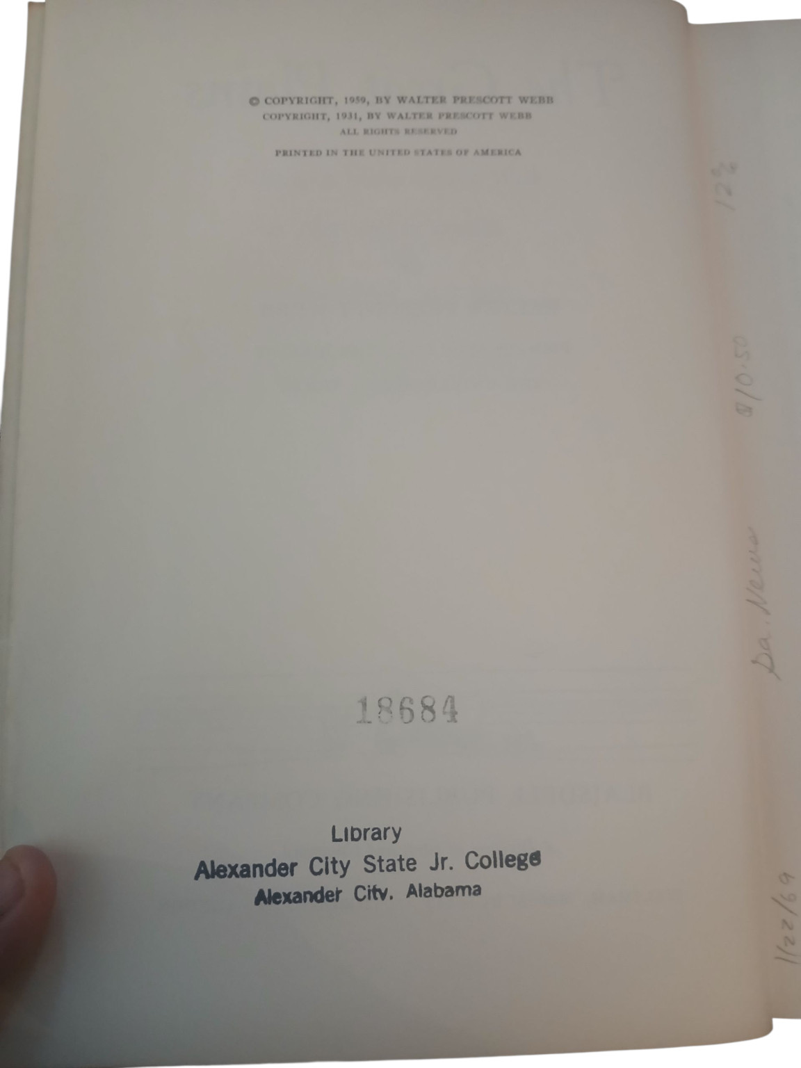 The Great Plains Walter Prescott Webb 1959 History Illustrated Ginn Blaisdell