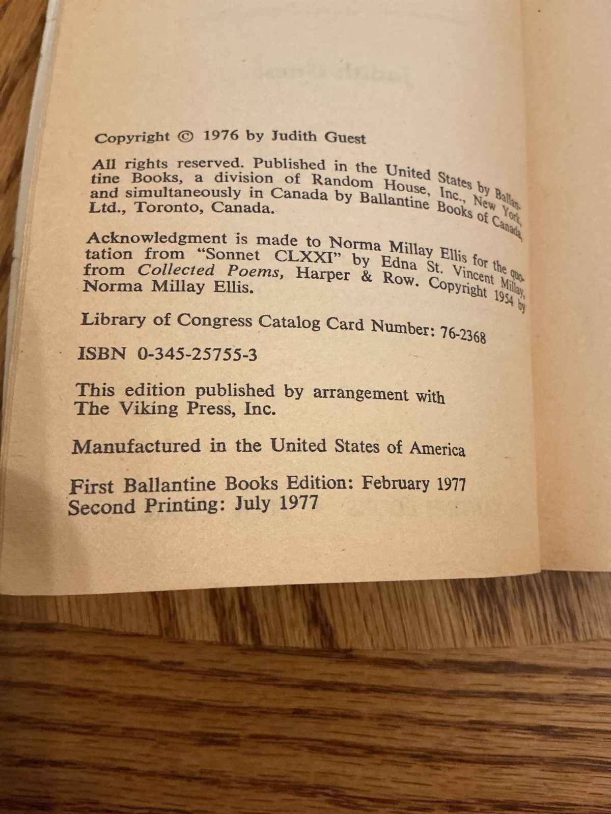 Ordinary People by Judith Guest (1977, Mass Market Paperback)