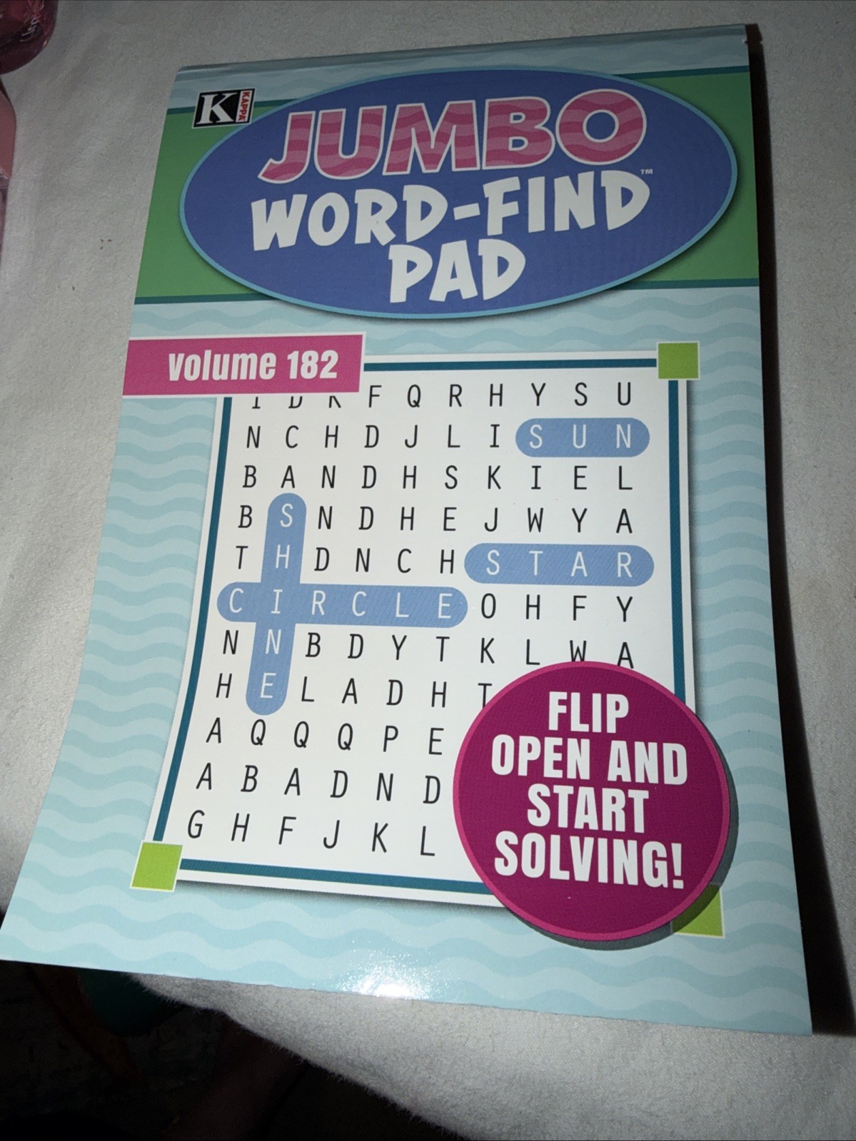 KAPPA Word-Find Pocket Puzzle Volume 182 Pages 162 W/ 73 Puzzles Large Print NEW