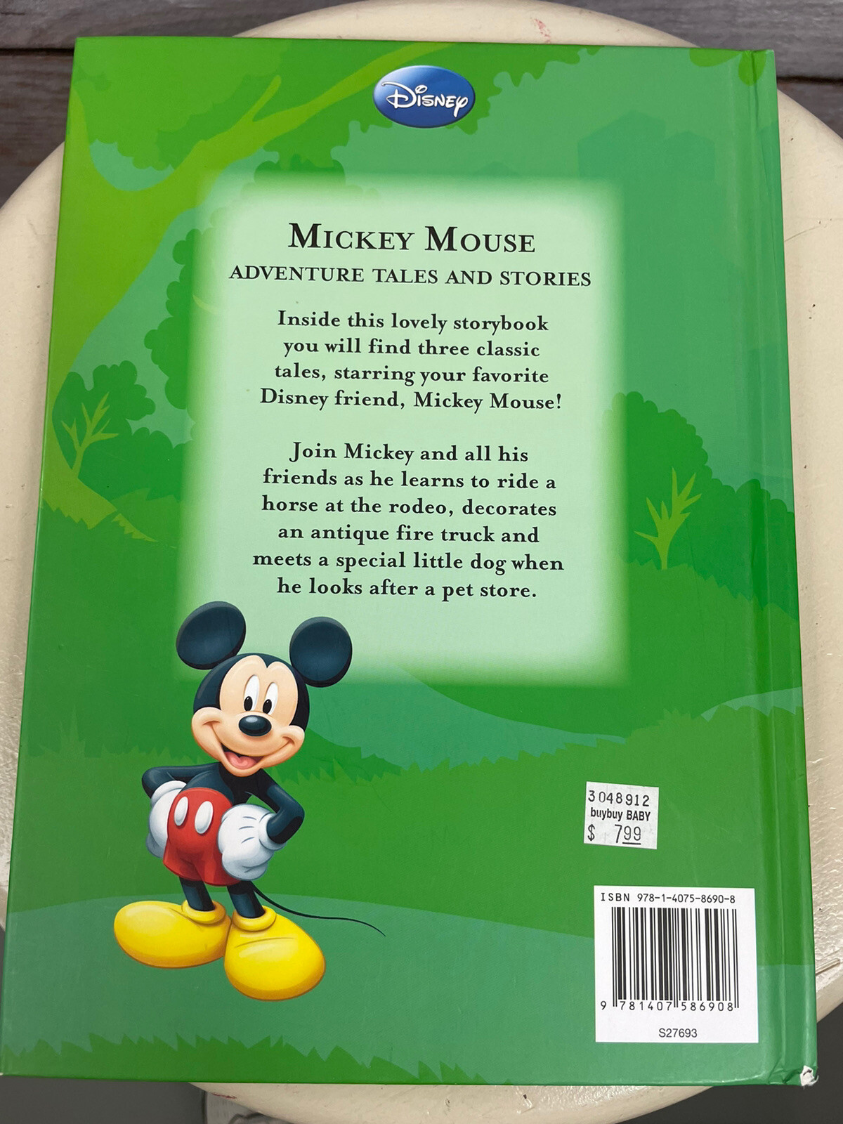 Disney Classics Mickey Mouse Adventure Tales and Stores Hardcover Book 68 Pages