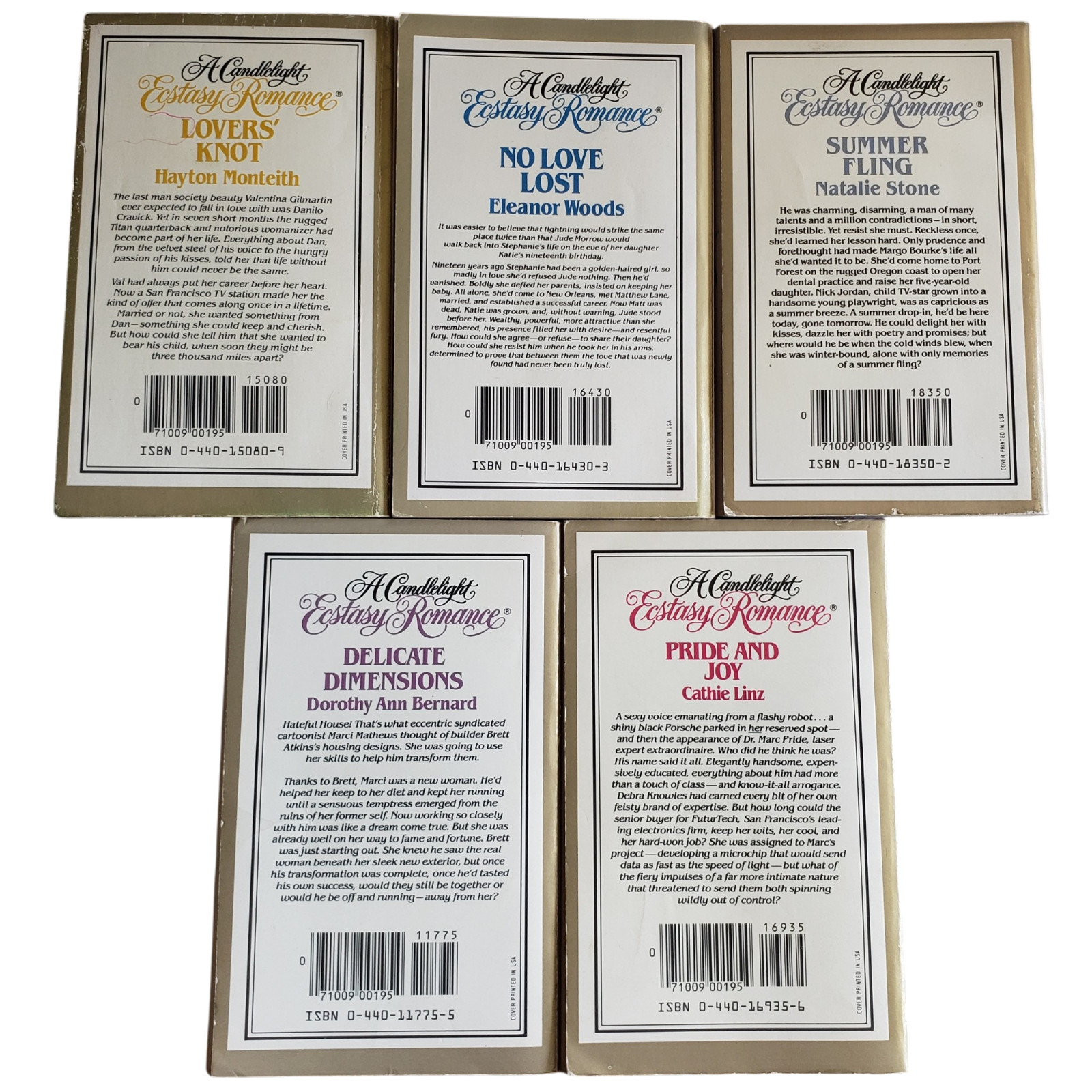 Candlelight Ecstasy Romance Paperback Book Lot of 13 Mixed #22-313 Vintage Dell