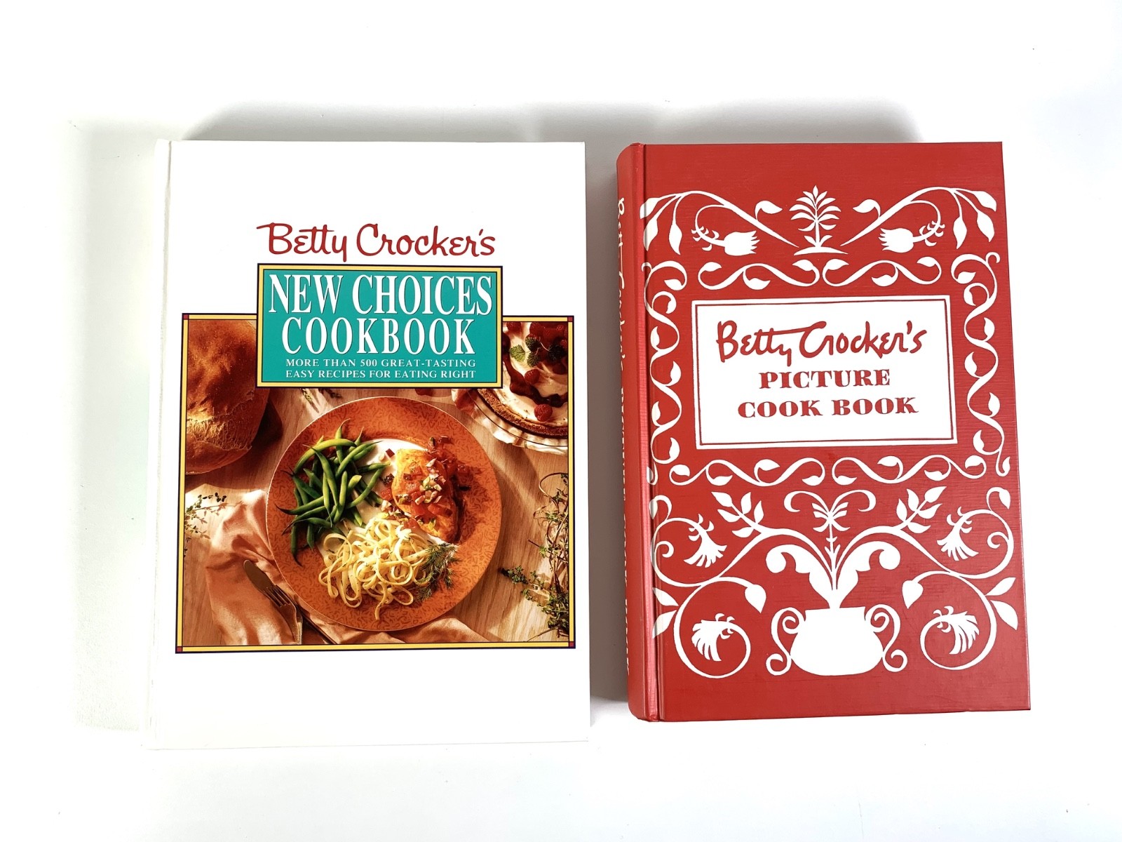 Lot of 2 Betty Crocker’s Picture Cook Book and New Choices Cookbook LIKE NEW