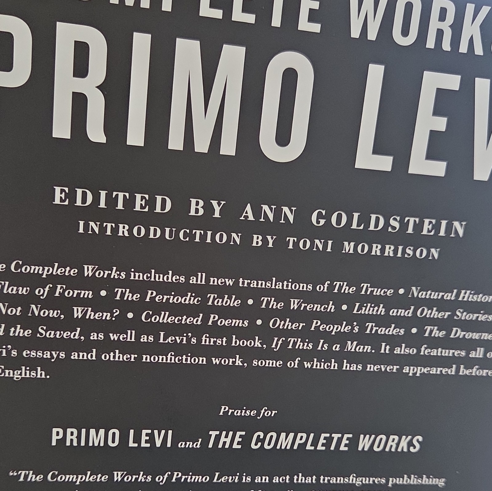 The Complete Works of Primo Levi Vol I-III Box Set, Liveright, English