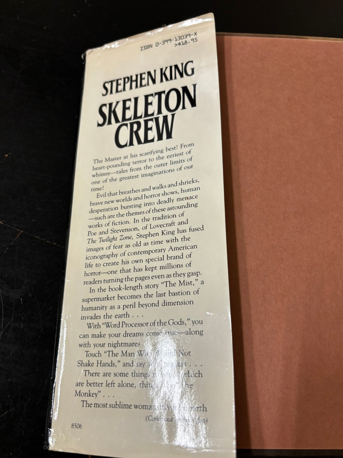 Stephen King’s Skeleton Crew Putnam Hard Cover DJ