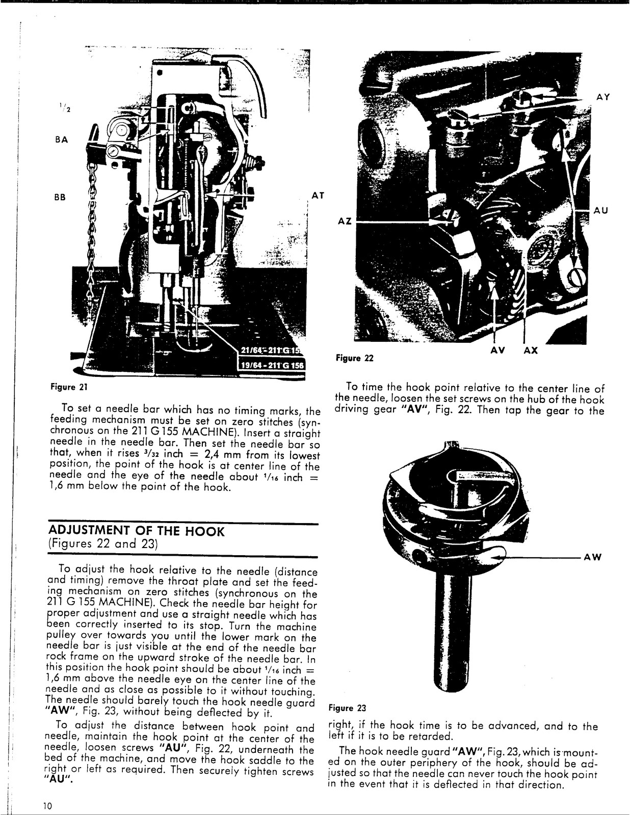 SINGER 211G155 211G156 Sewing Machine Service Manual – WIRE BOUND – TOUGH COVERS