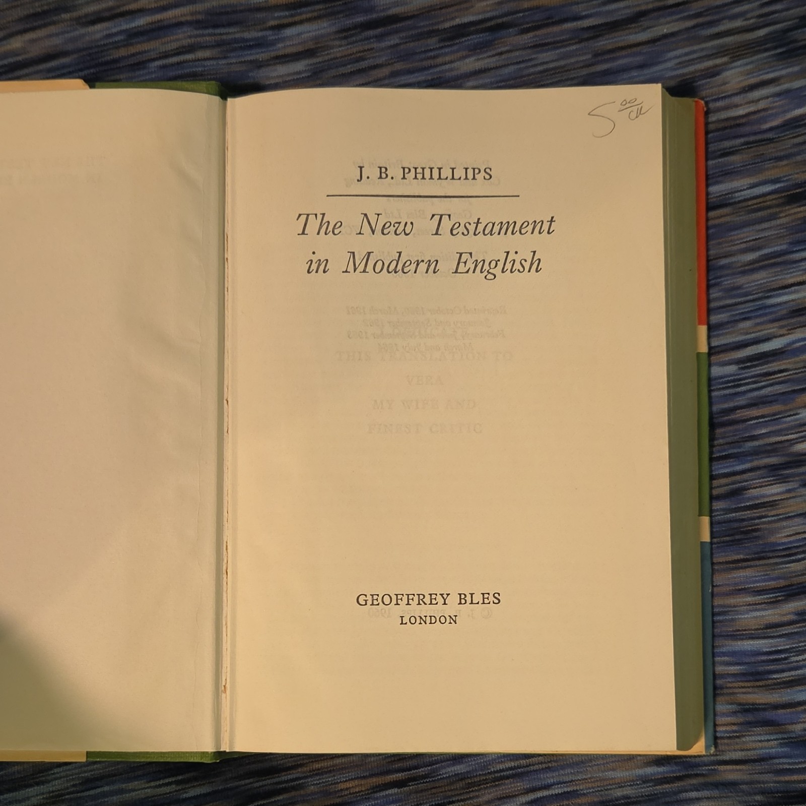 j b phillips the new testament in modern english hc dj geoffrey bles 1964 rp